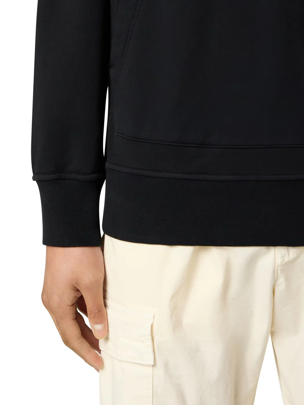 6100062 Garment Dyed Hooded Sweatshirt Black - Image 5