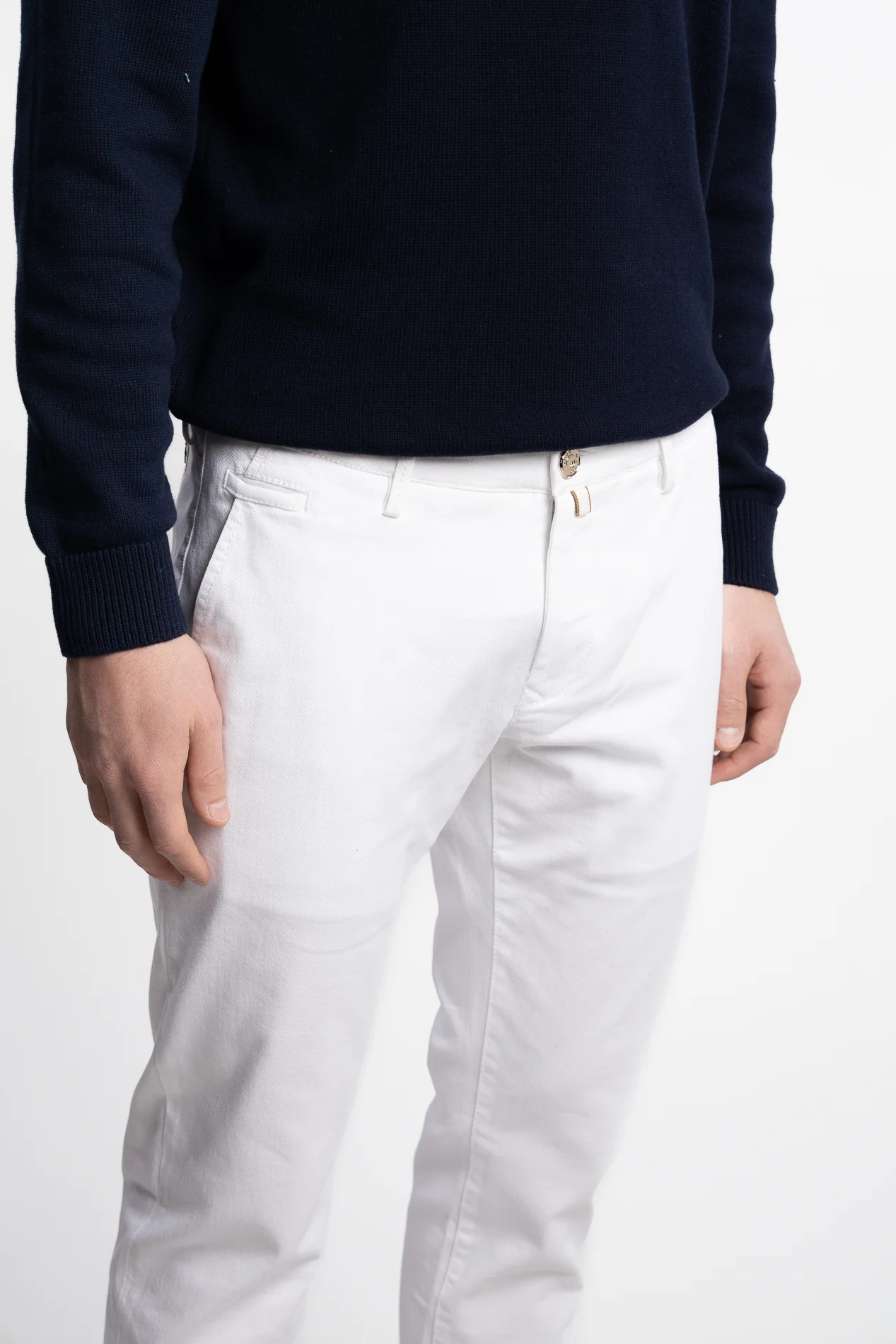 Bobby Slim Fit Stretch Cotton Bull Chinos Wood - Image 6