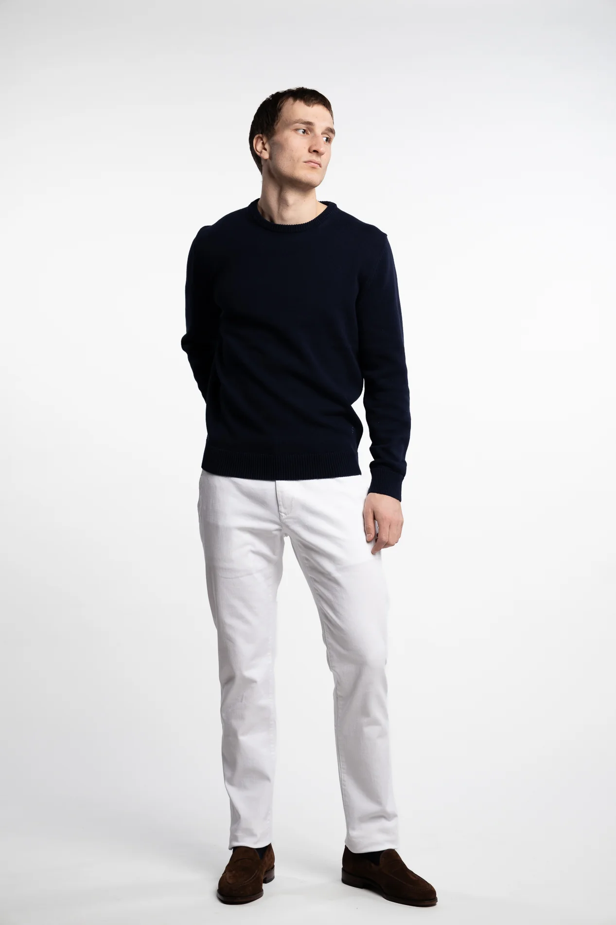 Bobby Slim Fit Stretch Cotton Bull Chinos Wood - Image 7