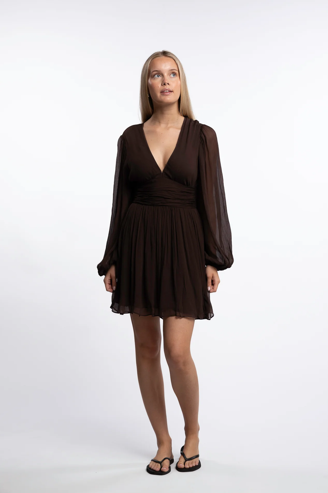 Riviera Dress Short- Dark Brown - Image 7