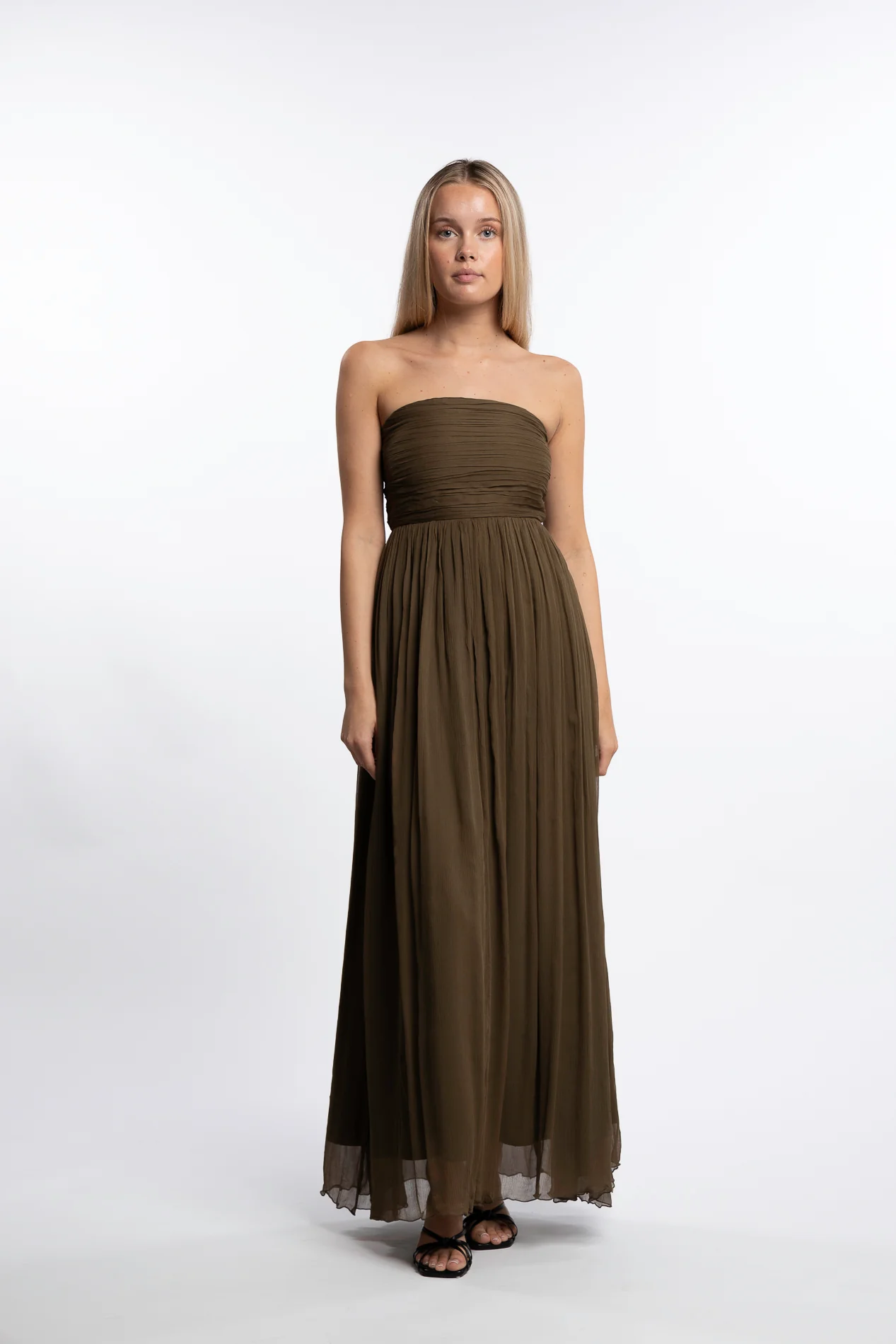 Amalfi Dress- Dark Olive - Image 2