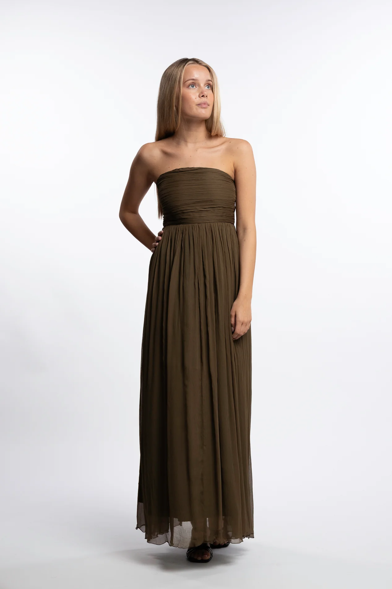Amalfi Dress- Dark Olive - Image 3