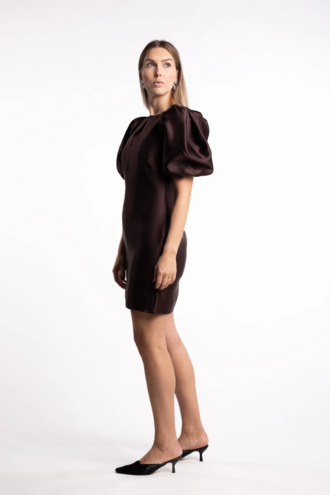 Rosie Dress - Dark Brown - Image 2