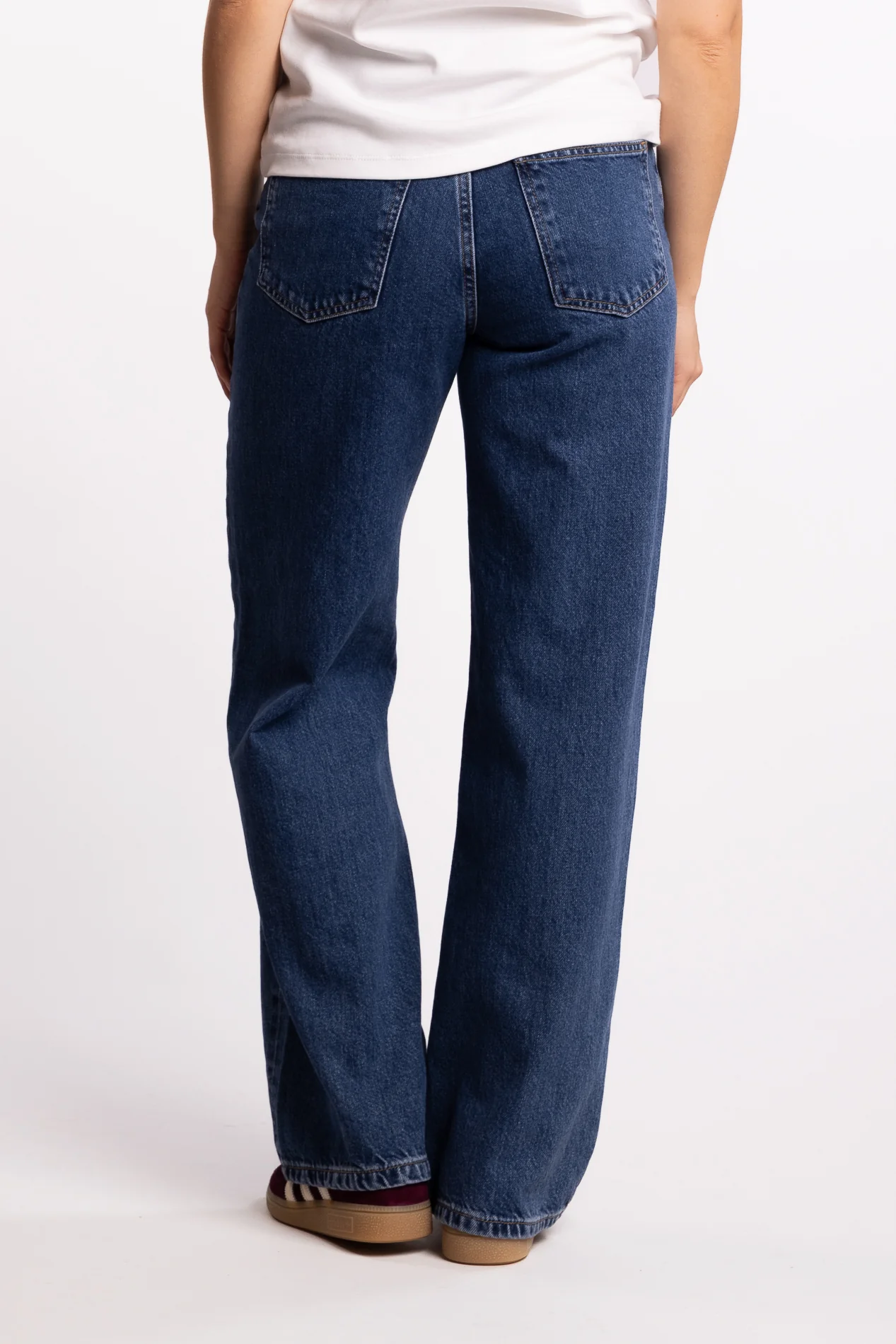 W Wide Jeans - Mid Blue - Image 3