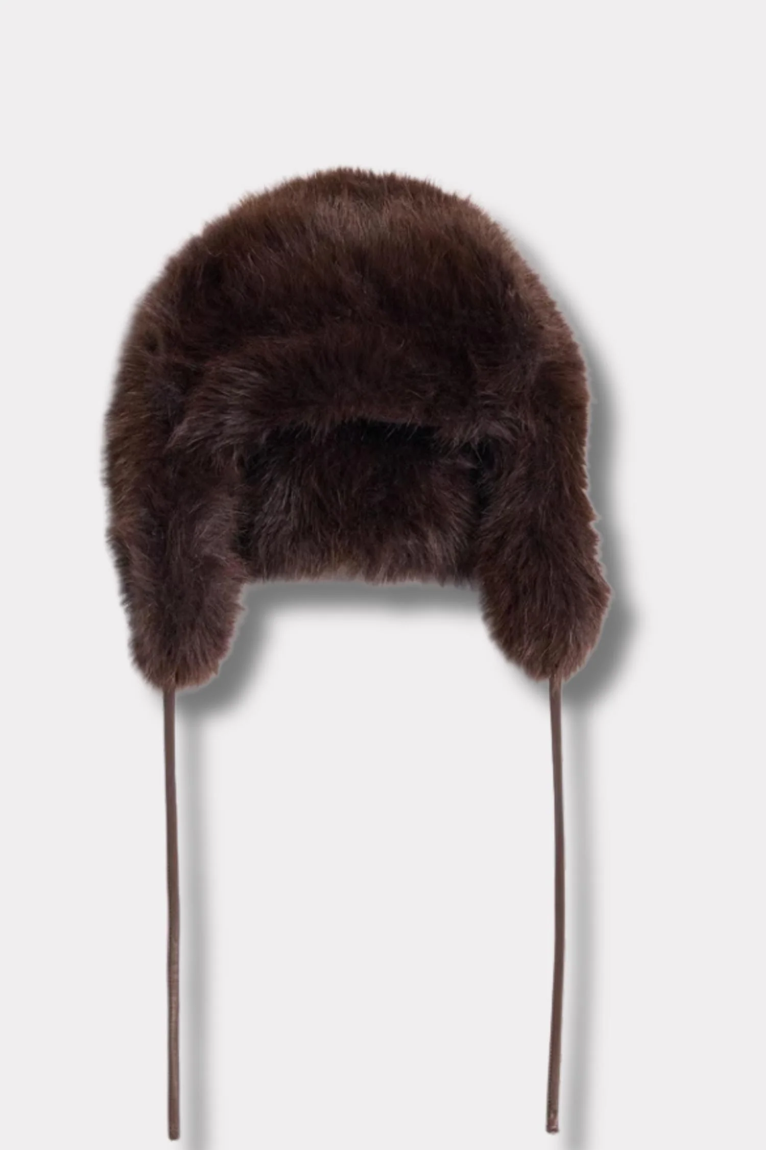 Furry Trapper Hat - Dk. Brown - Image 2