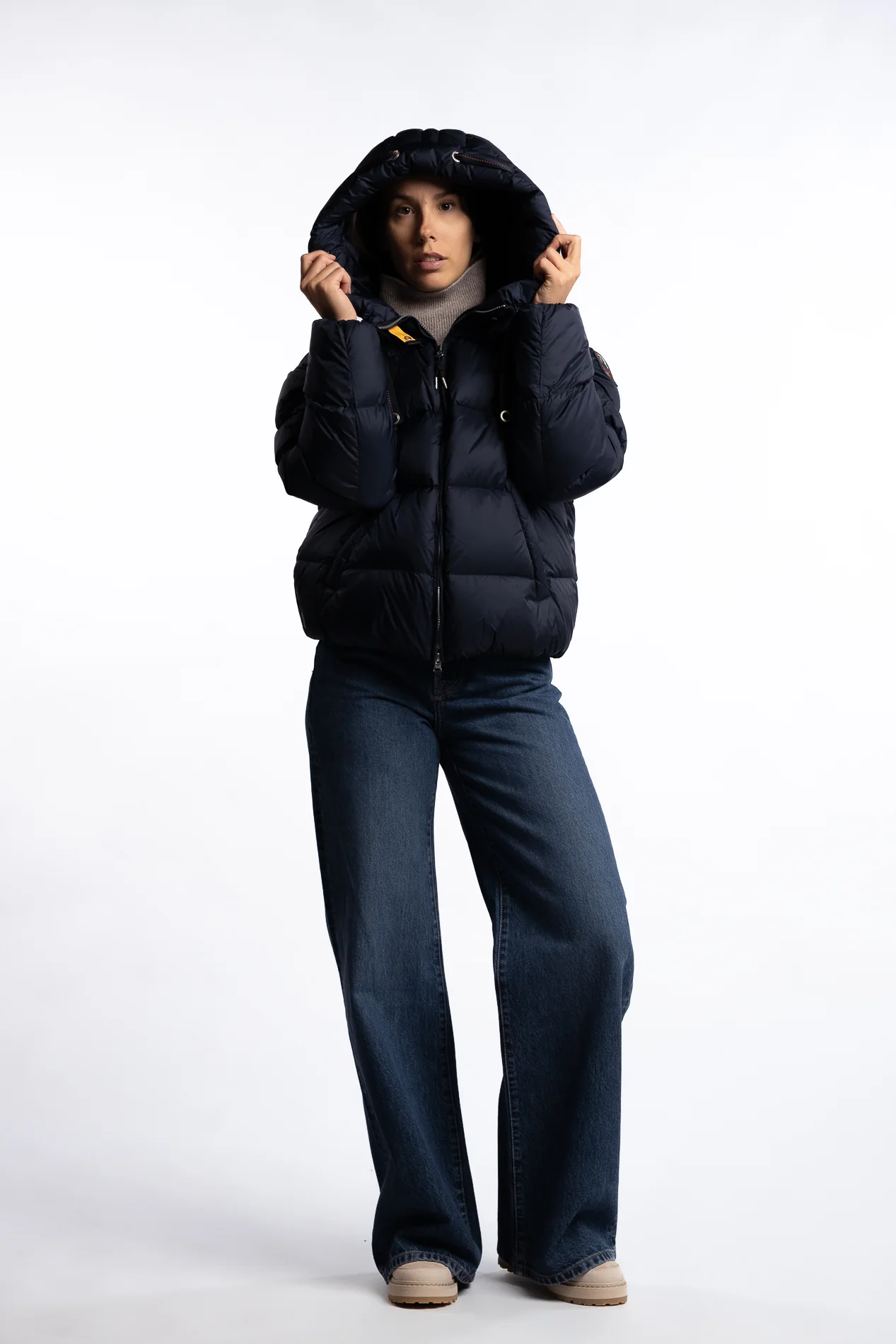 Tilly Hooded Down Jacket - Blue Navy - Image 5