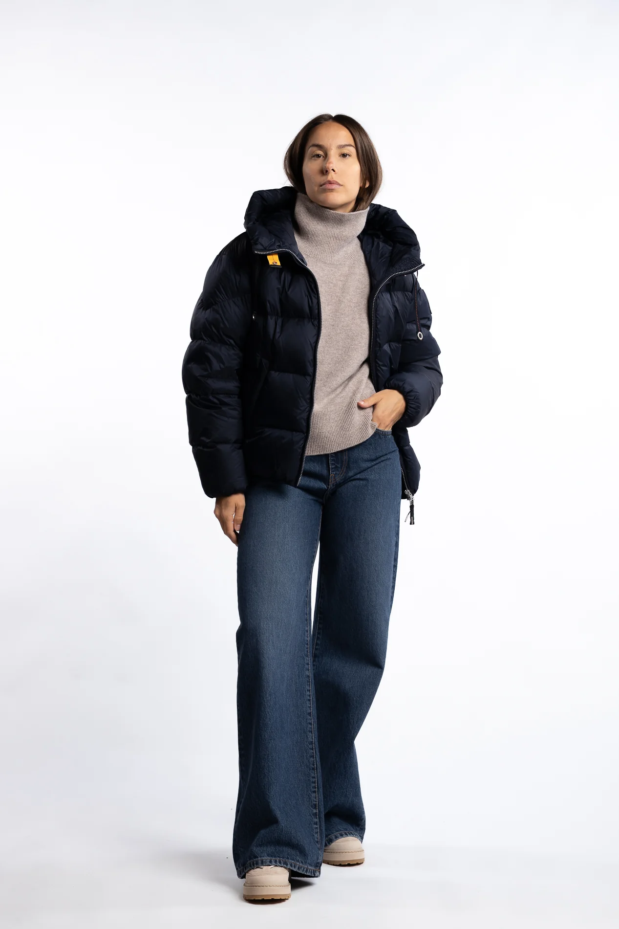 Tilly Hooded Down Jacket - Blue Navy - Image 6
