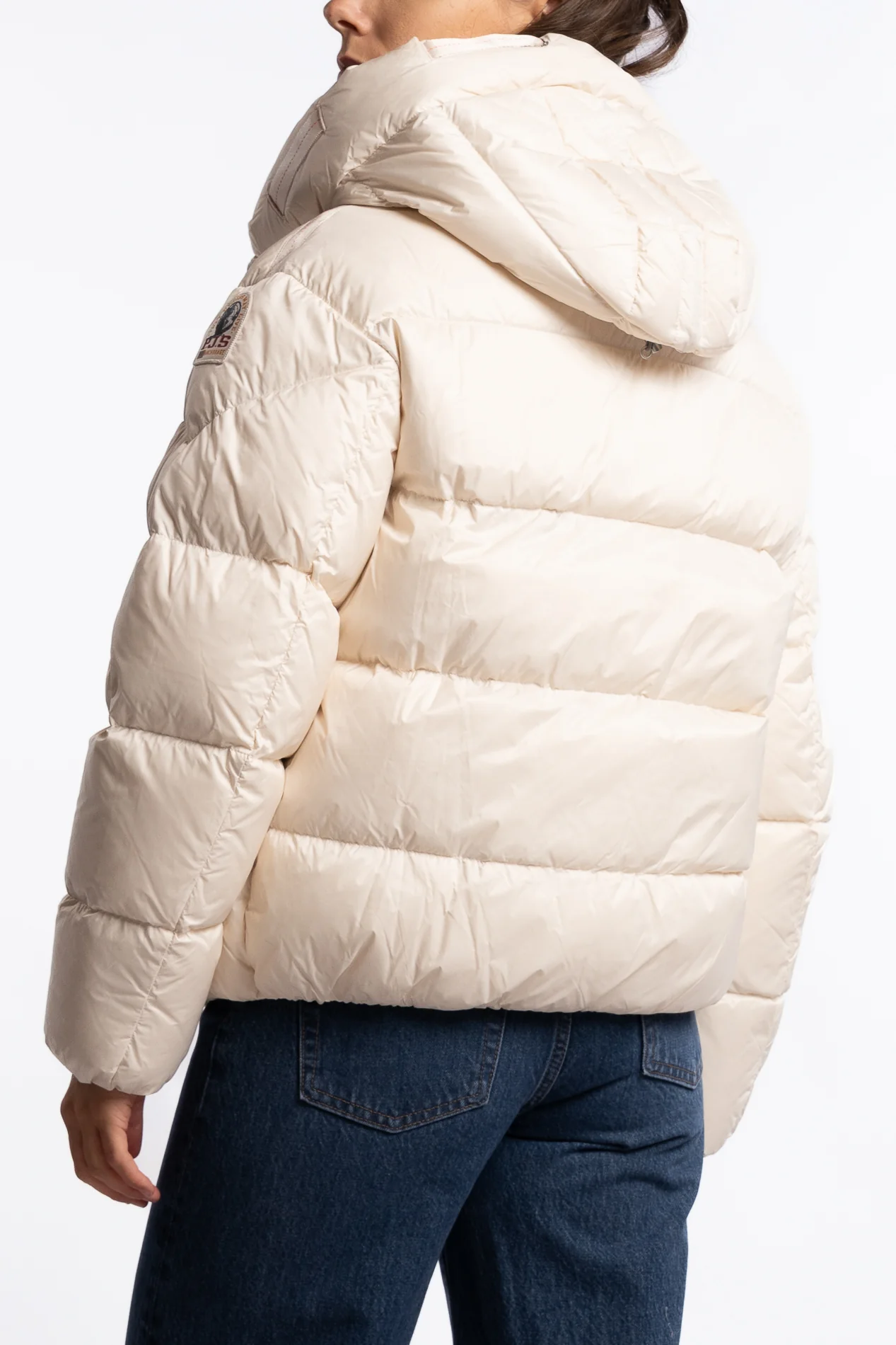 Tilly Hooded Down Jacket - Moonbeam - Image 2