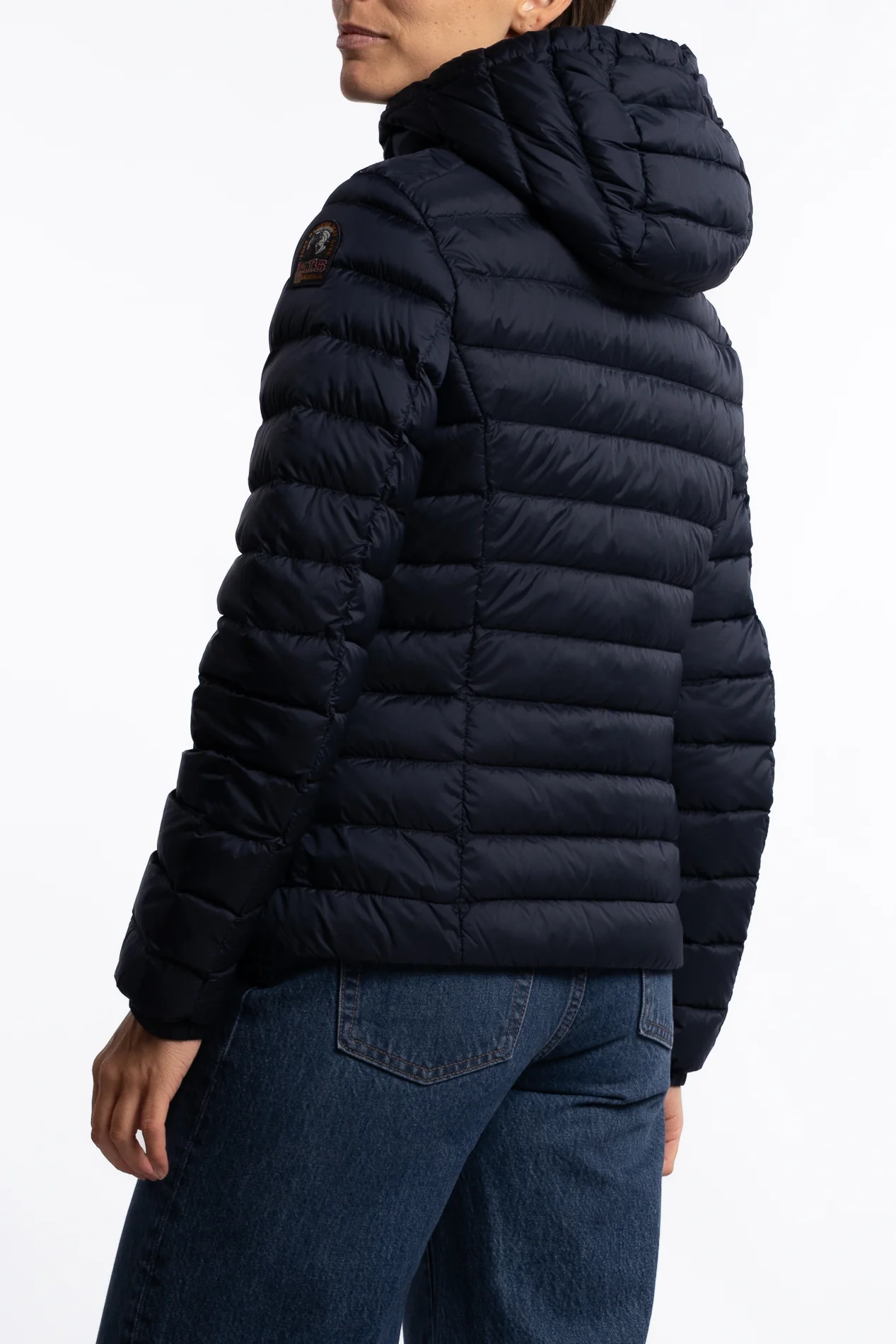 Genie Hooded Down Jacket- Blue Navy - Image 2