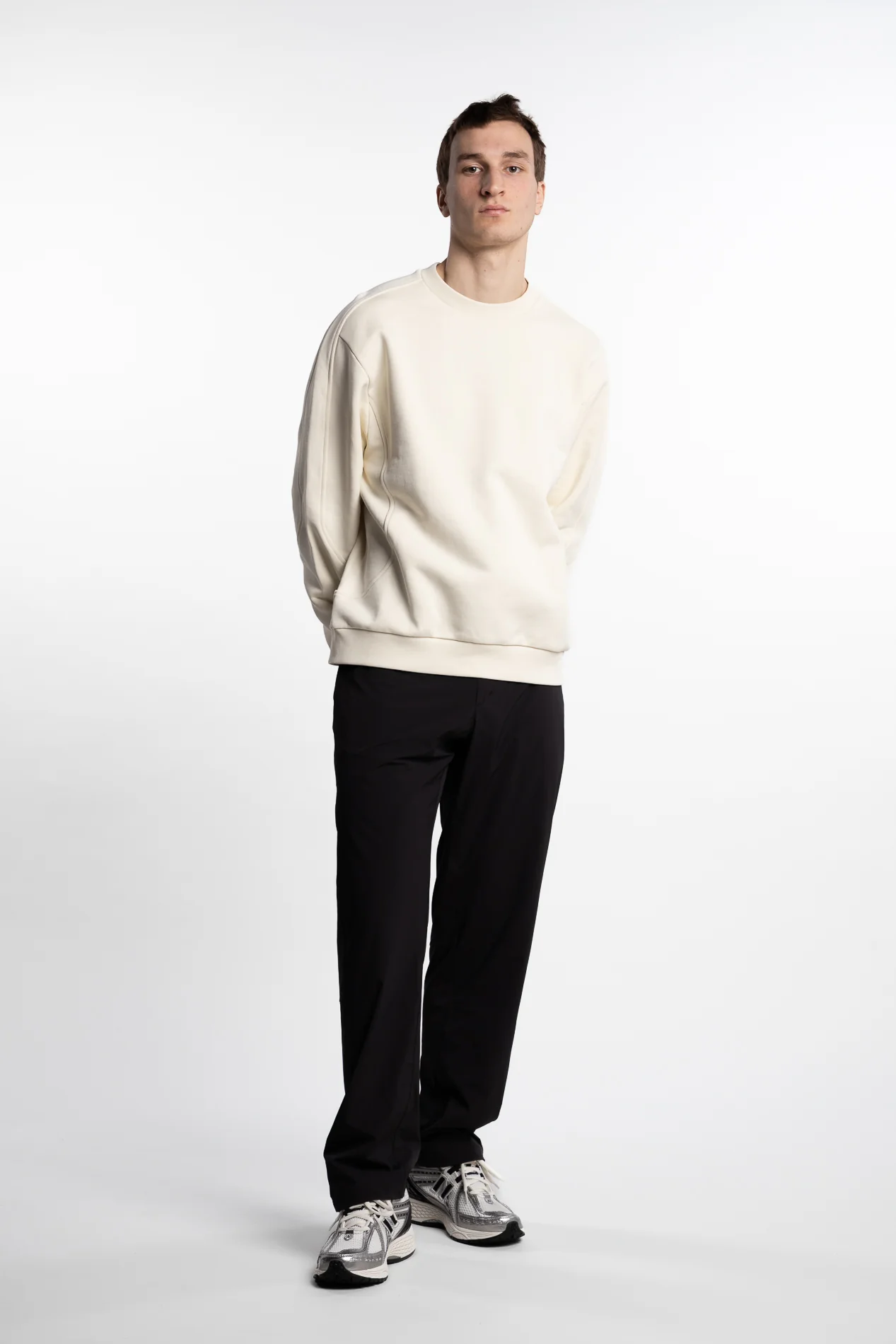 Heavy Cotton Laminar Sweatshirt Panna Scuro - Image 2