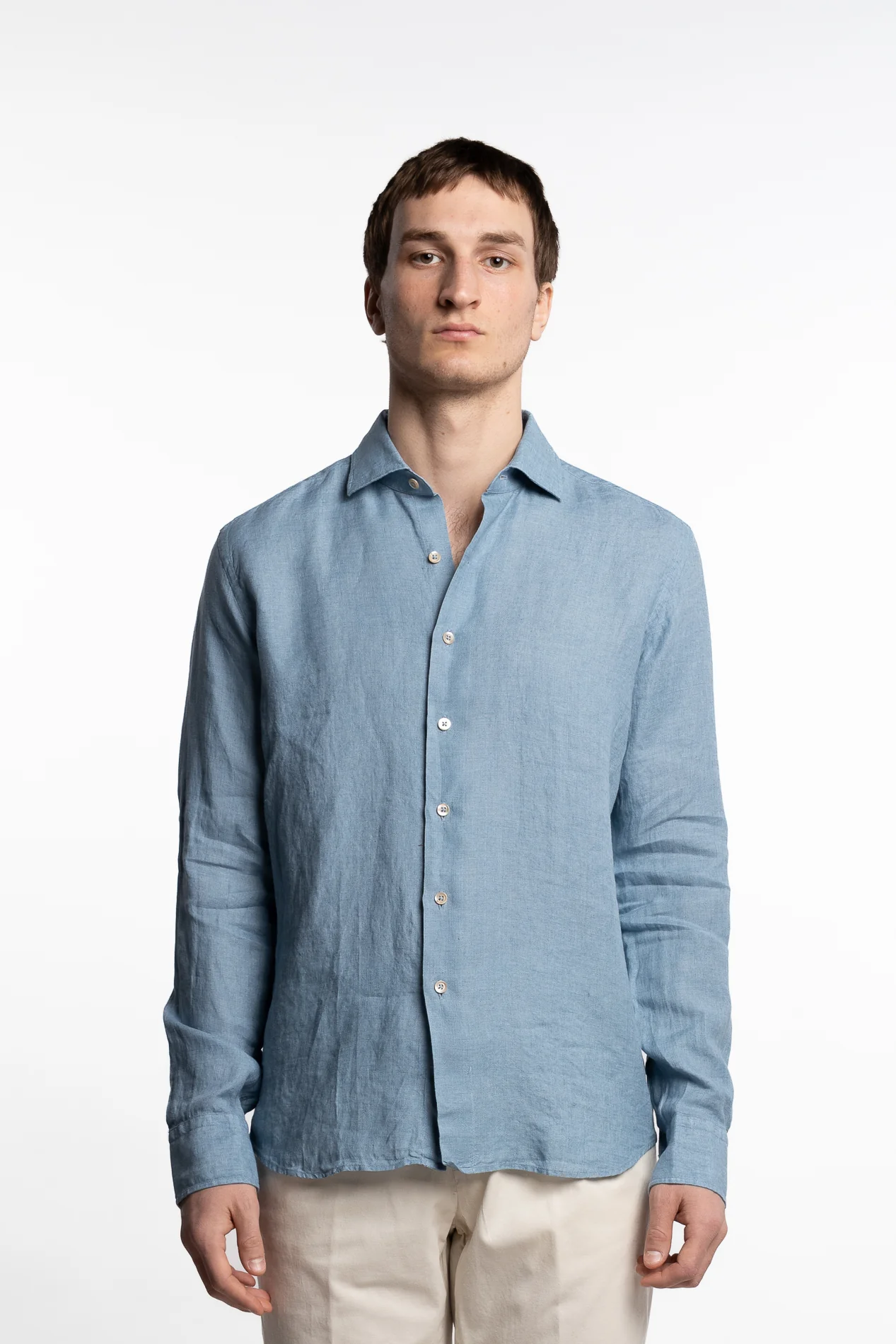 Linen Shirt Blue - Image 2