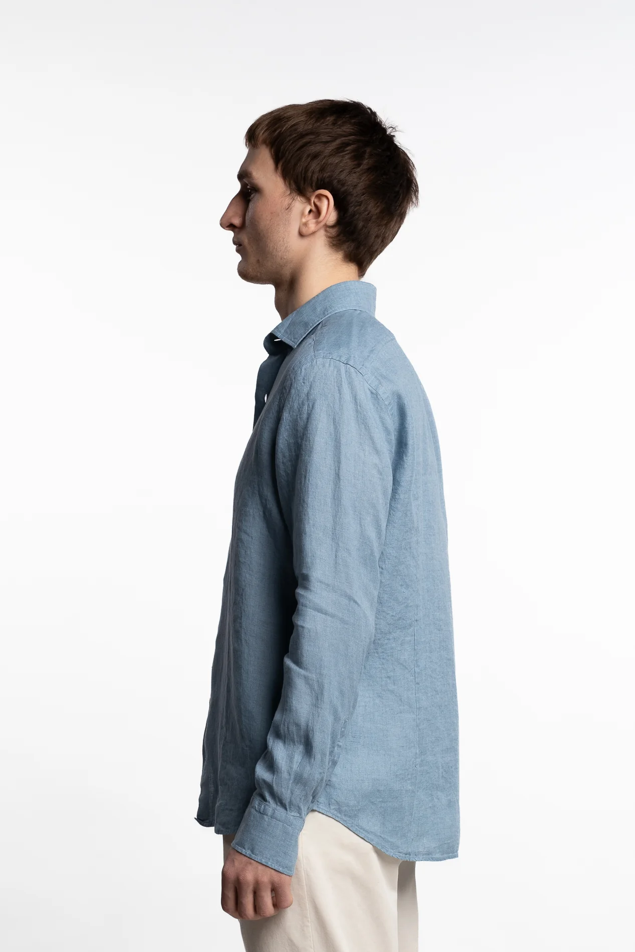 Linen Shirt Blue - Image 3