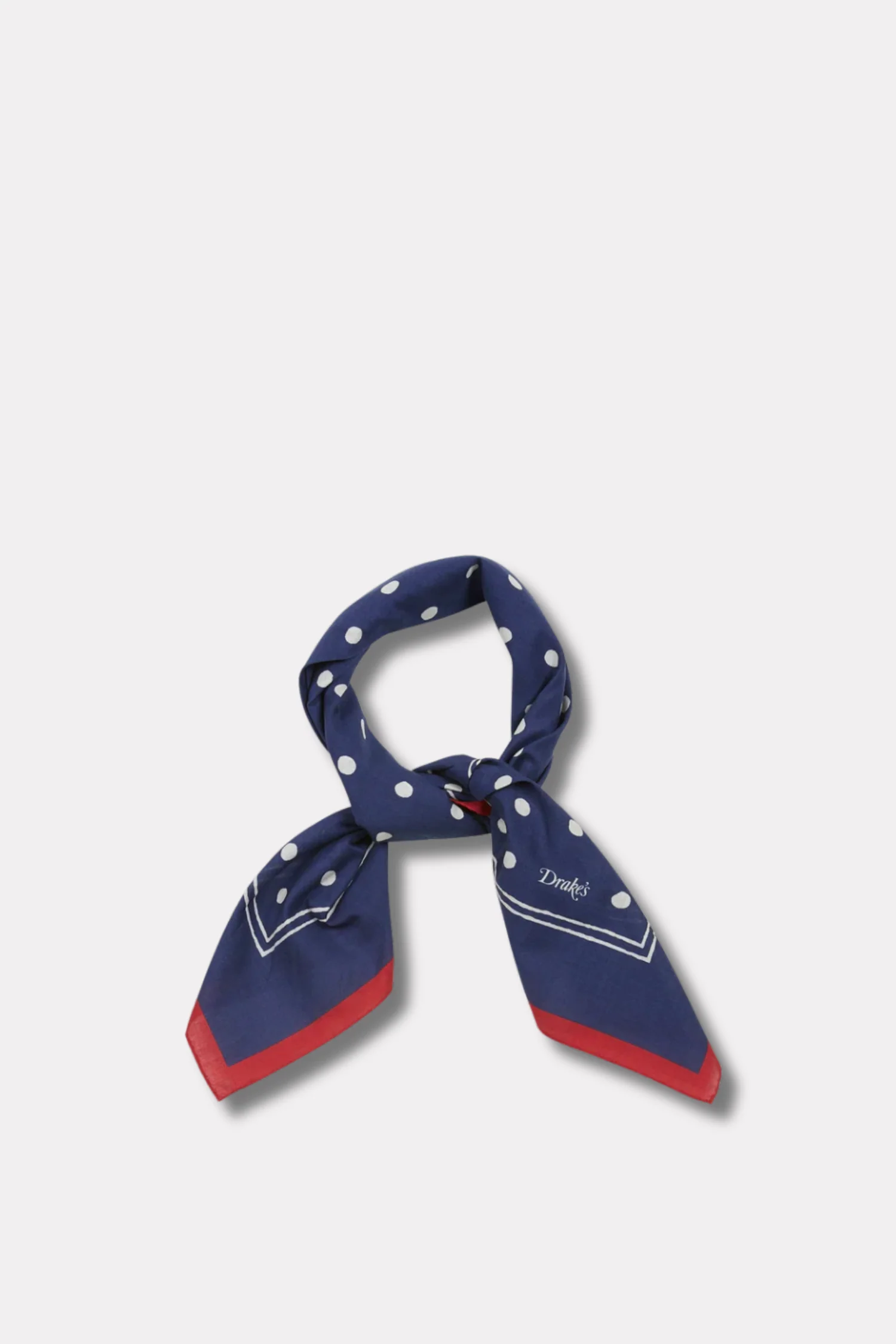 Polka Dot Print Bandana Navy - Image 4