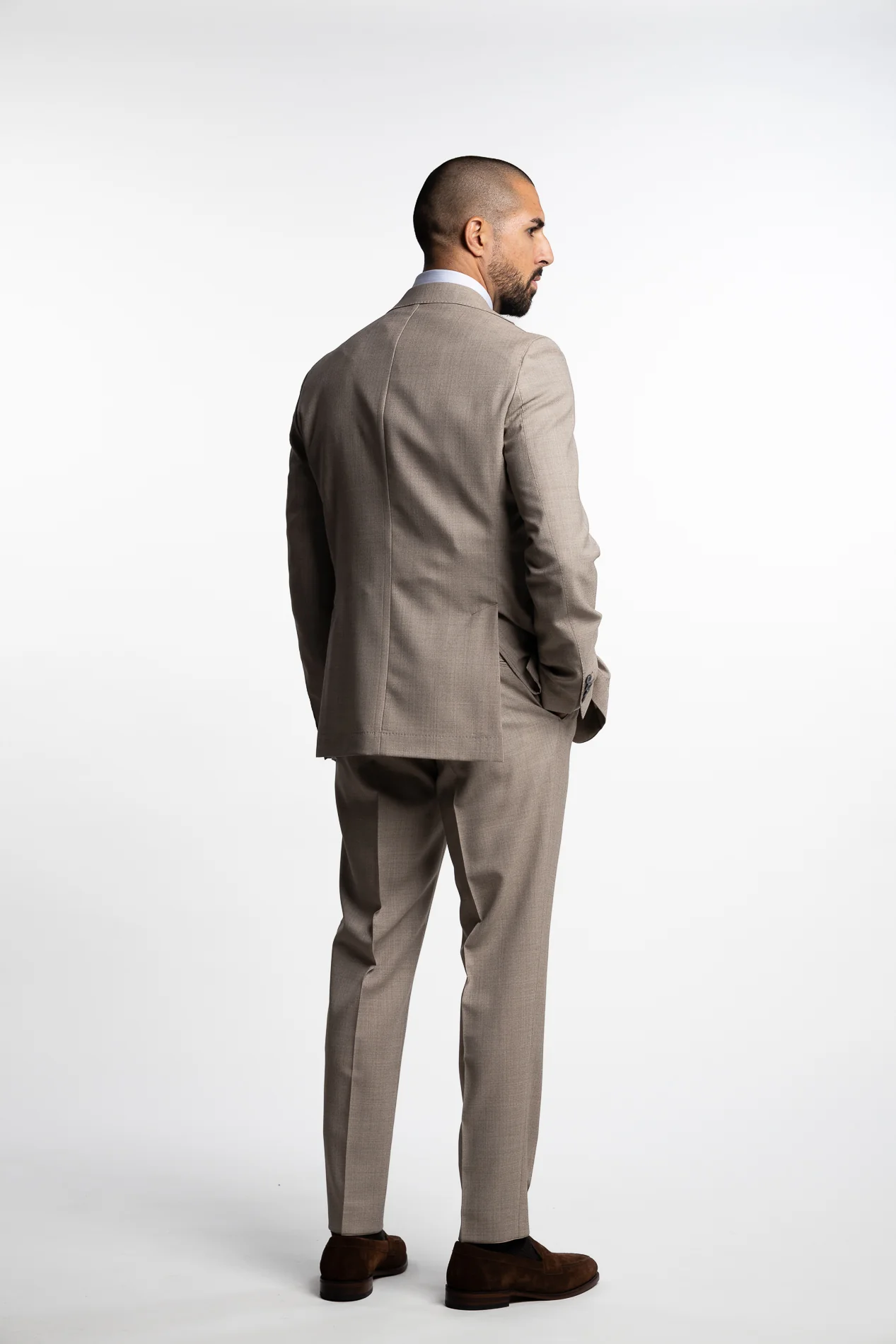Sienna Slim Fit Wool Blazer Brown Desert - Image 4