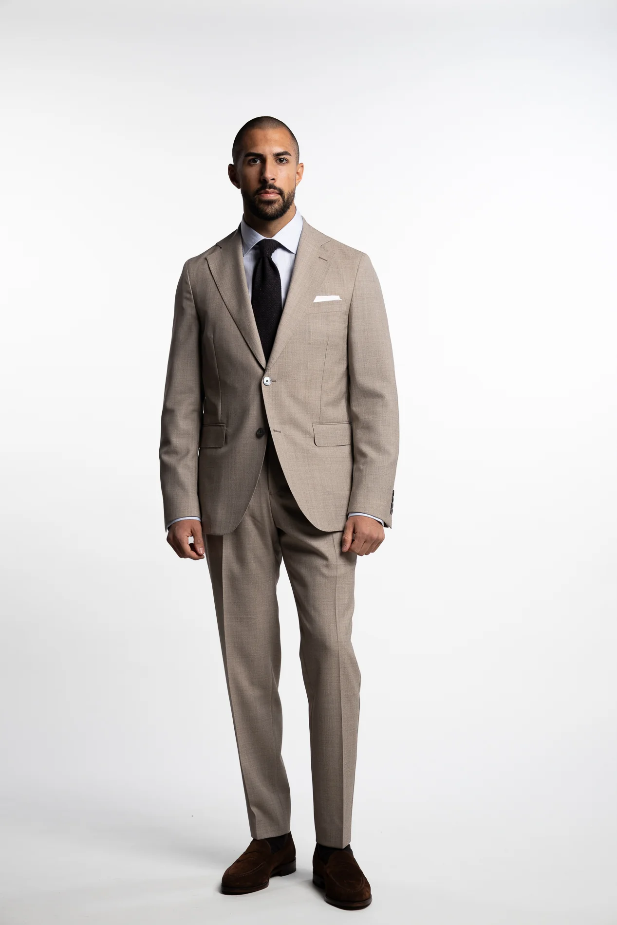 Sienna Slim Fit Wool Blazer Brown Desert - Image 7