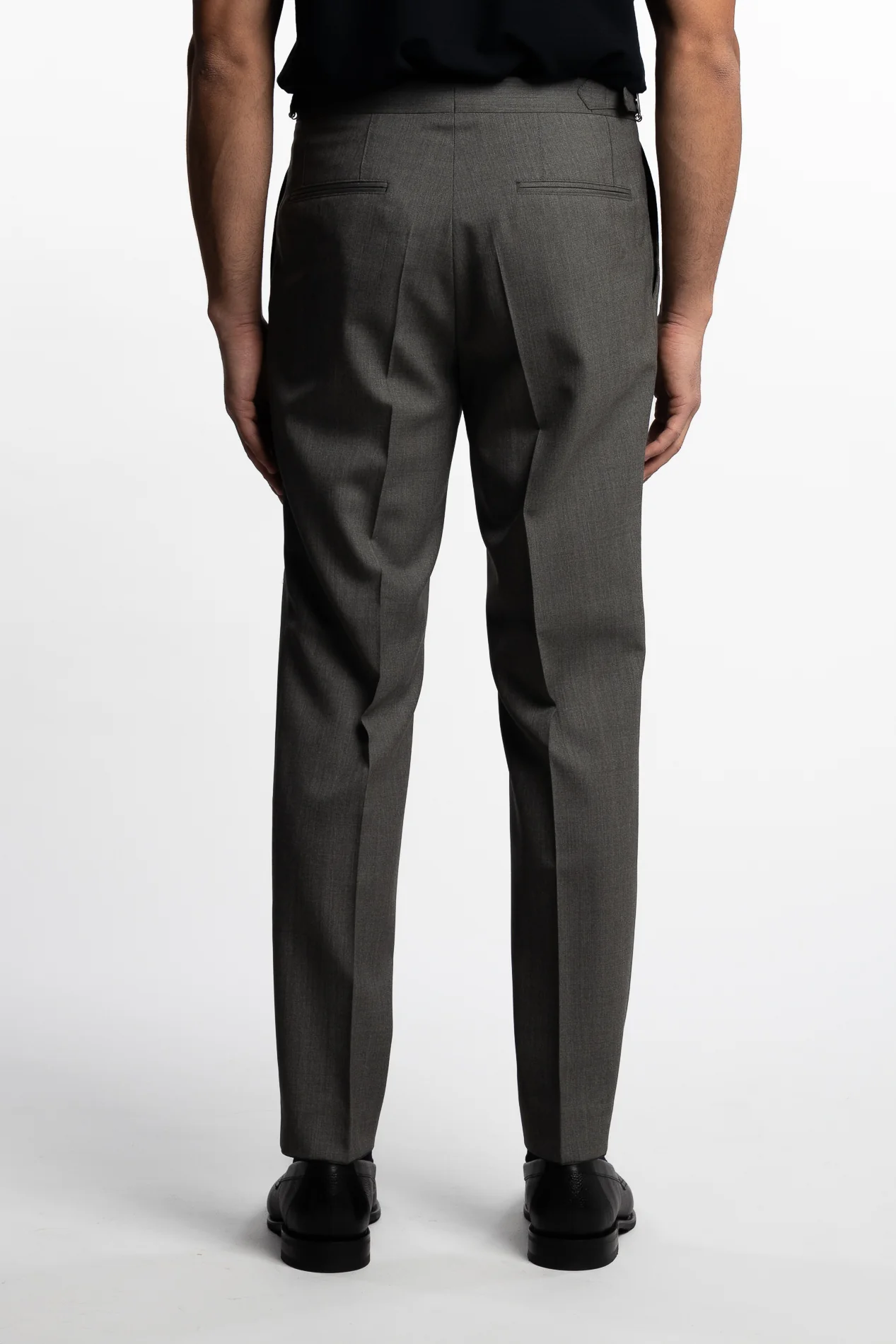 Prato Pleated Wool Trouser Mint Green - Image 5