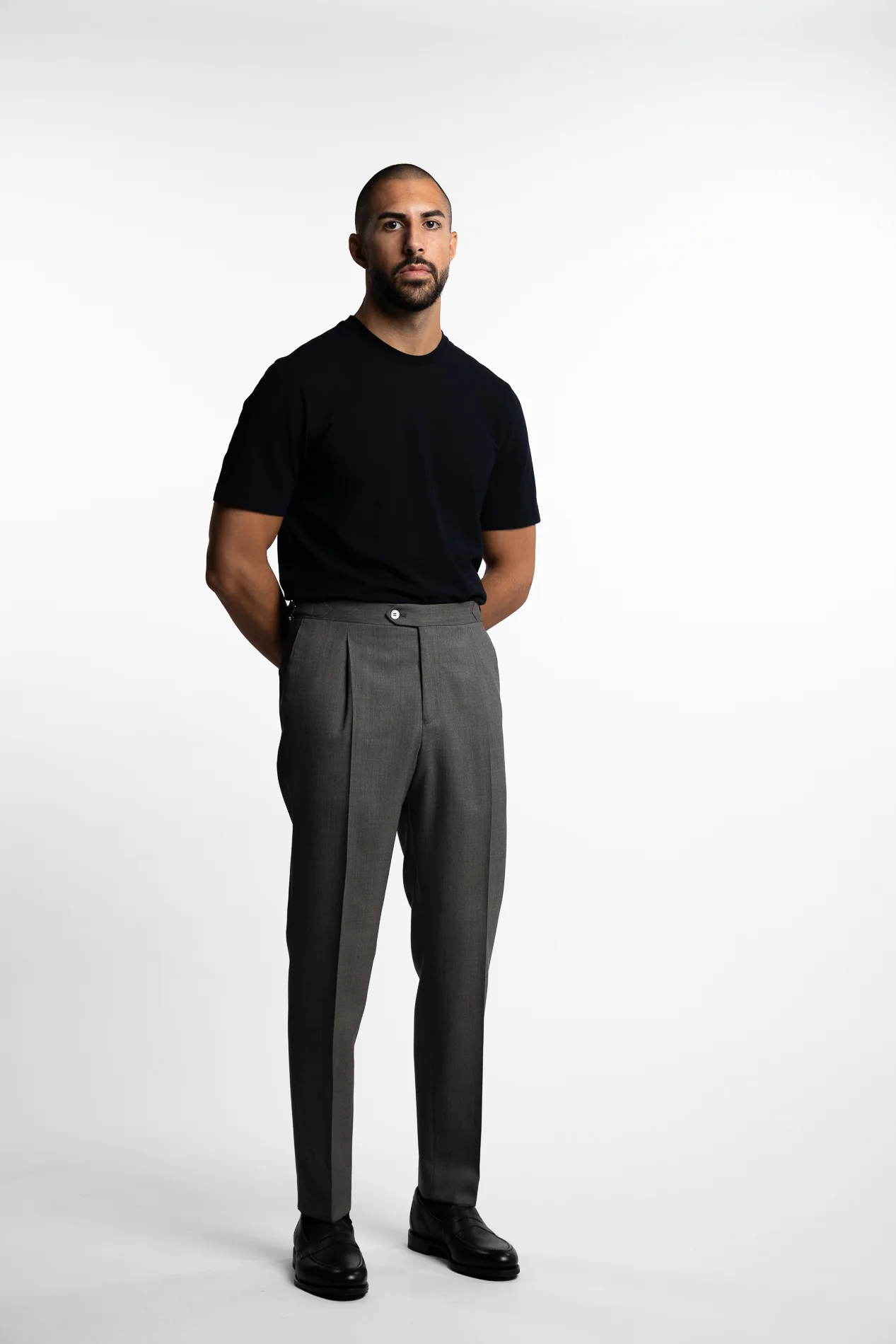 Prato Pleated Wool Trouser Mint Green - Image 7