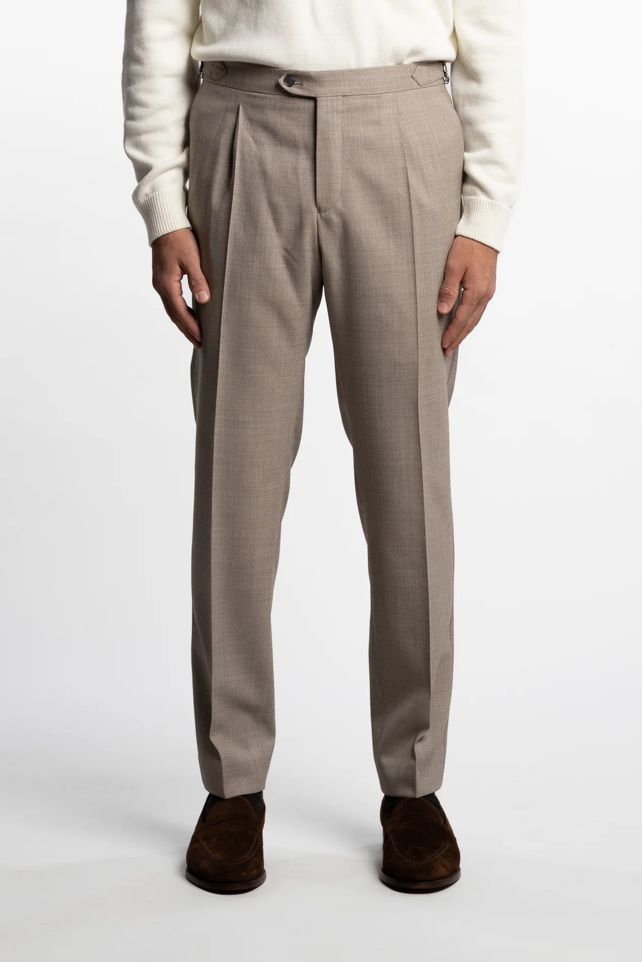 Prato Regular Fit Trousers Brown Desert - Image 3