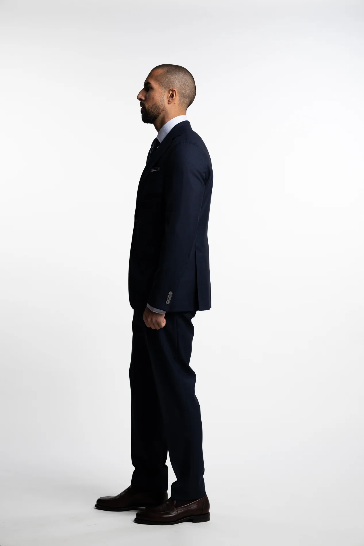 Sienna Slim Fit Wool Suit Navy Check - Image 2