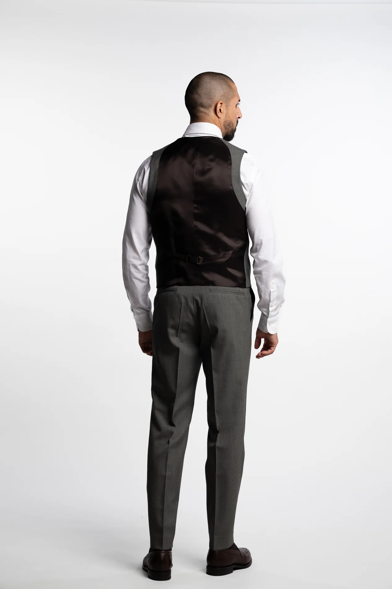Veneto Slim Fit Wool Vest Mint Green - Image 3