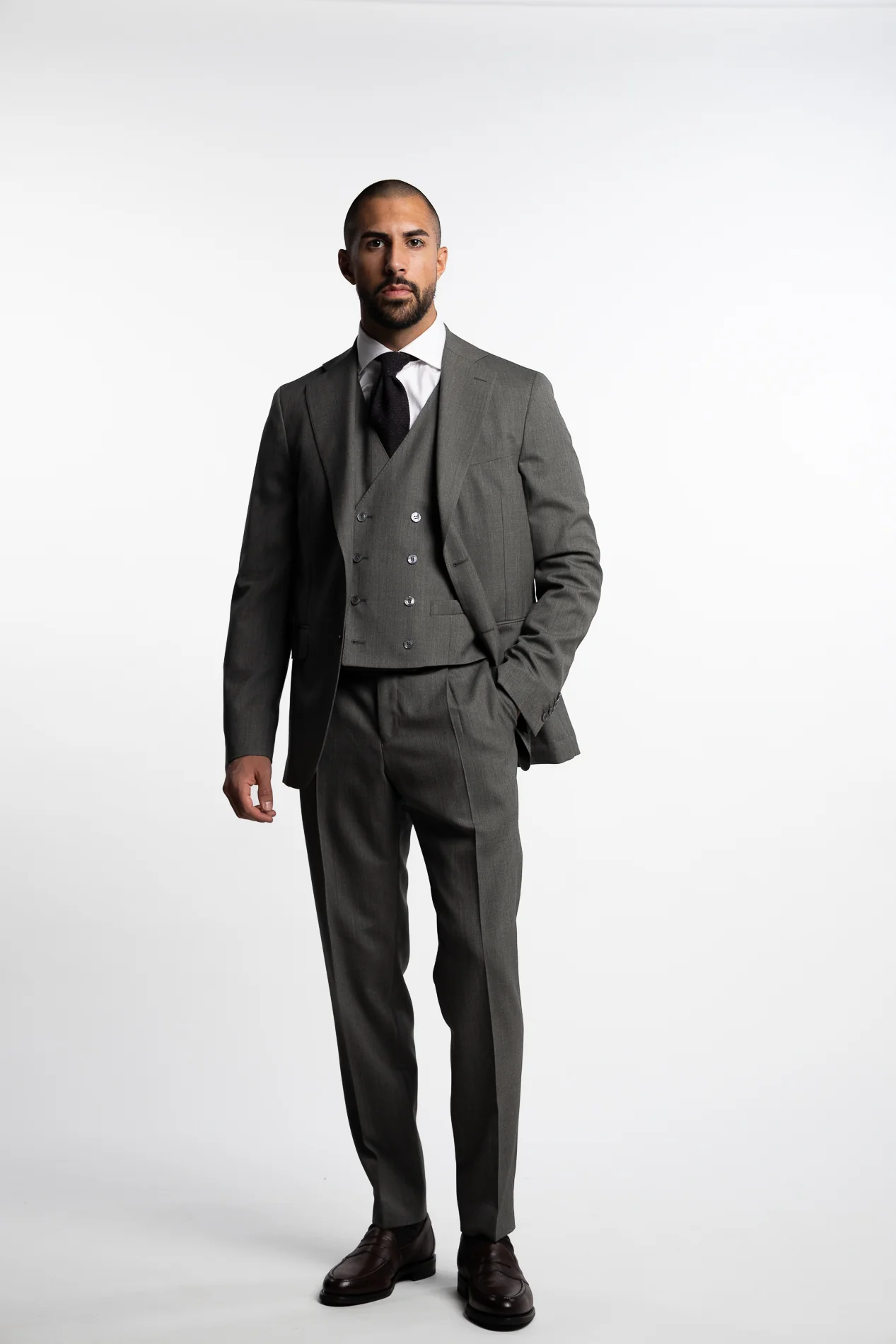 Veneto Slim Fit Wool Vest Mint Green - Image 5