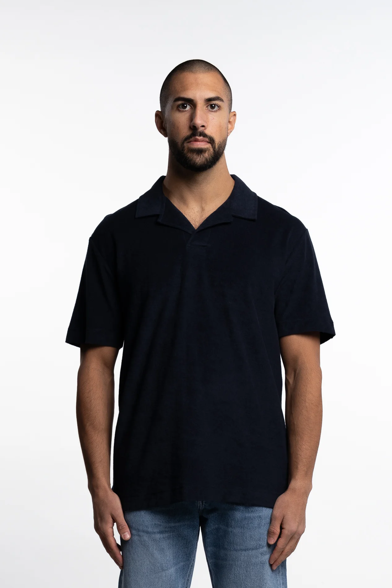 SS Toweling Polo Navy - Image 2