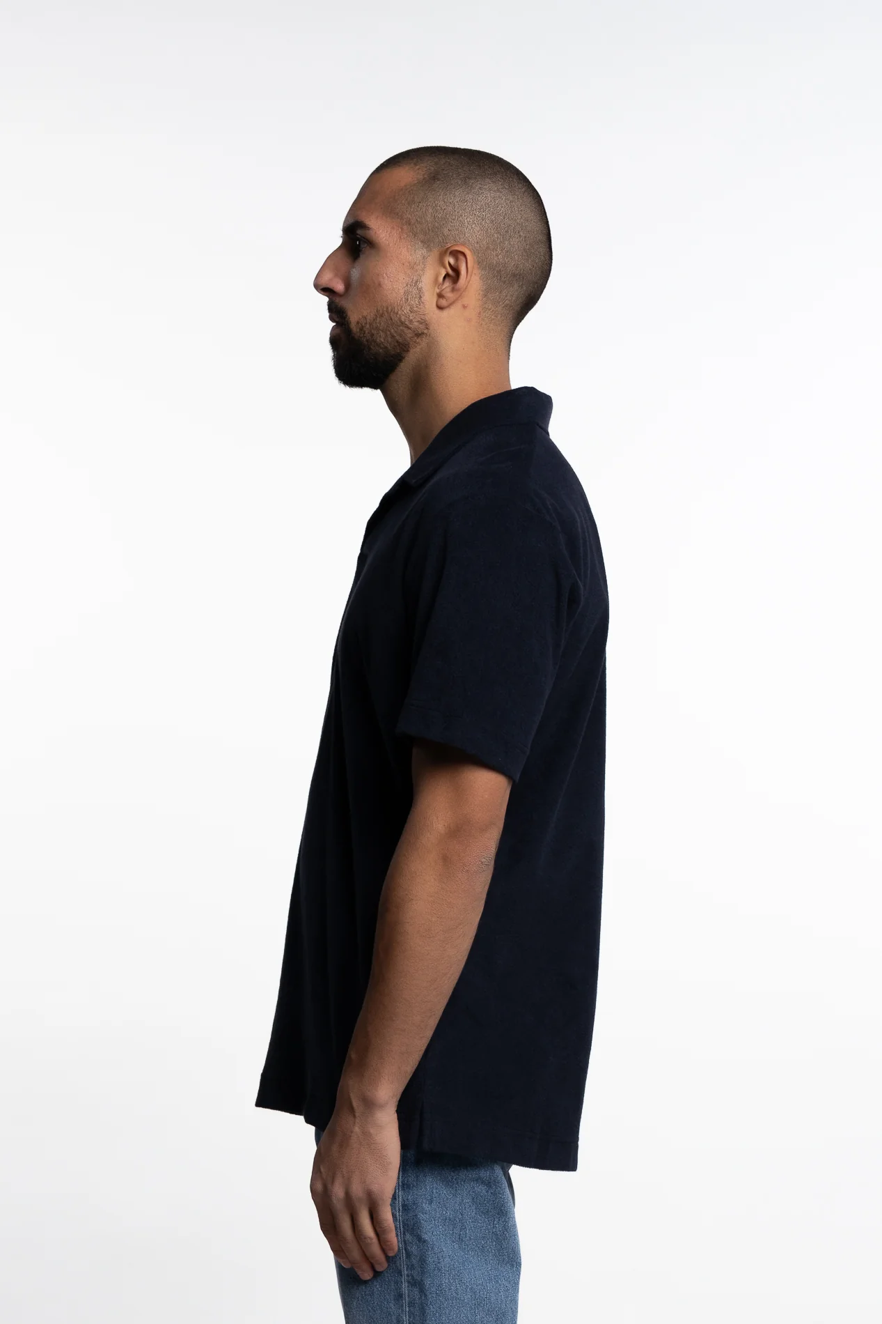 SS Toweling Polo Navy - Image 3