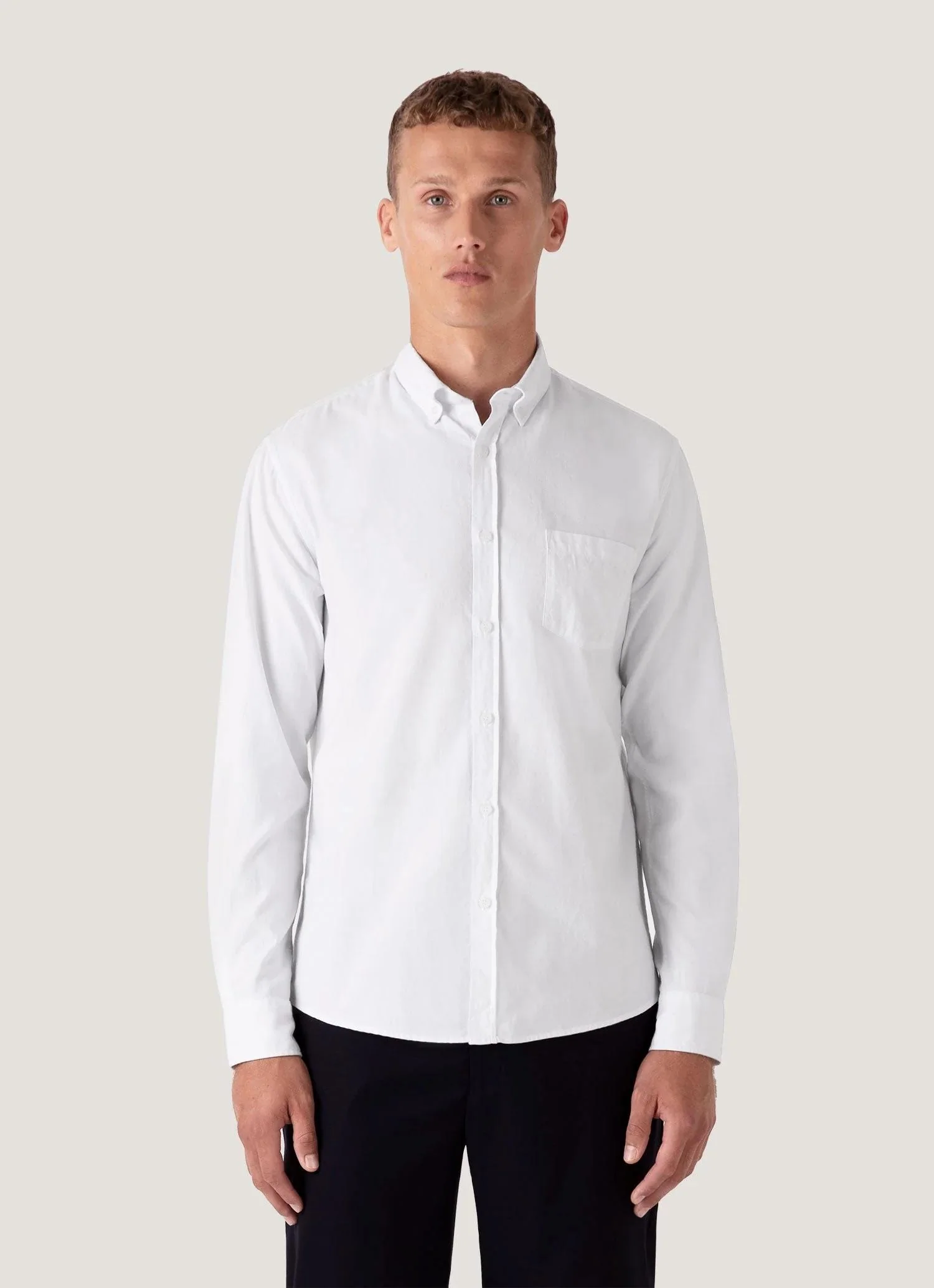 Button Down Oxford Shirt White - Image 2