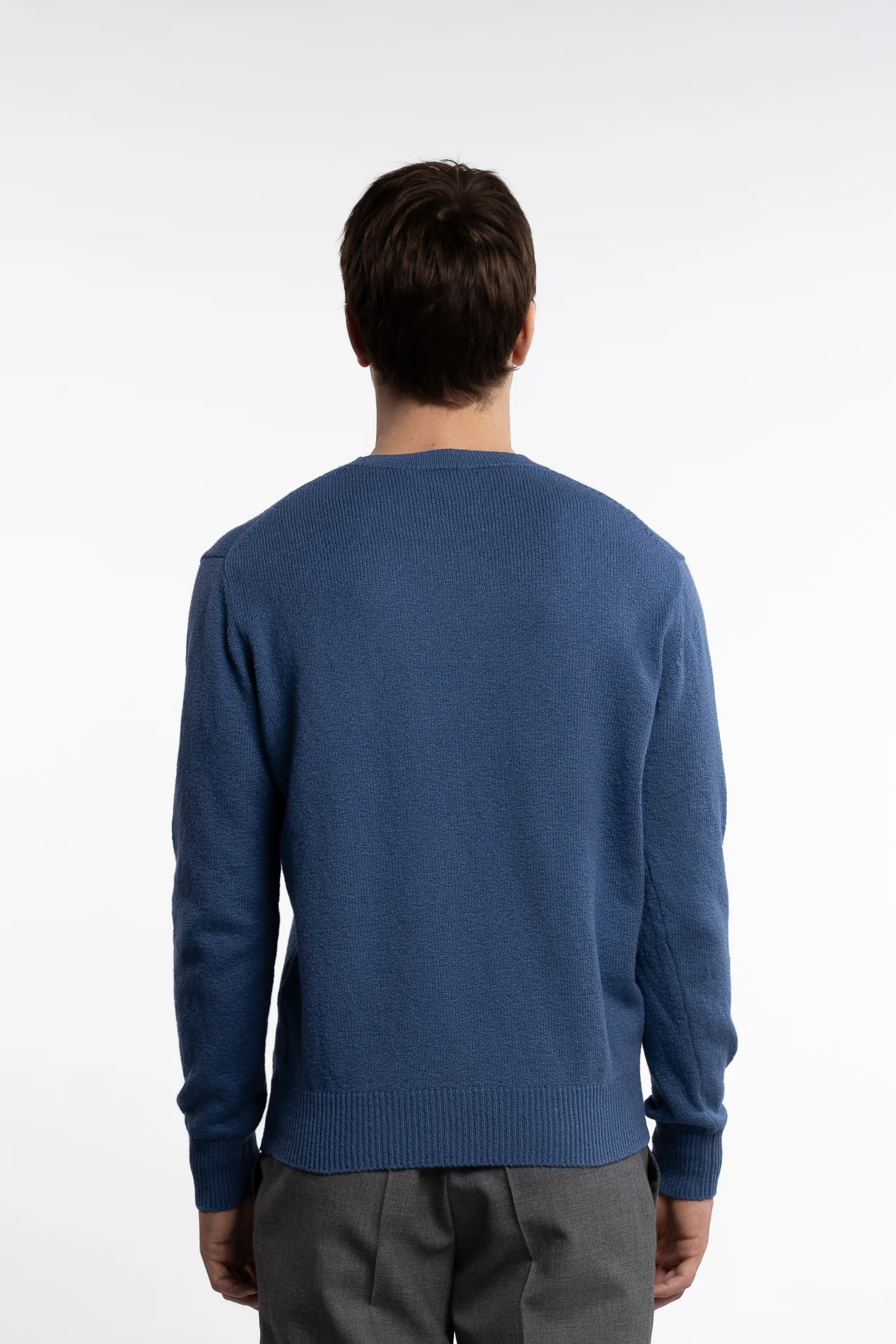 Knitted Cotton Round Neck Cobalto - Image 4