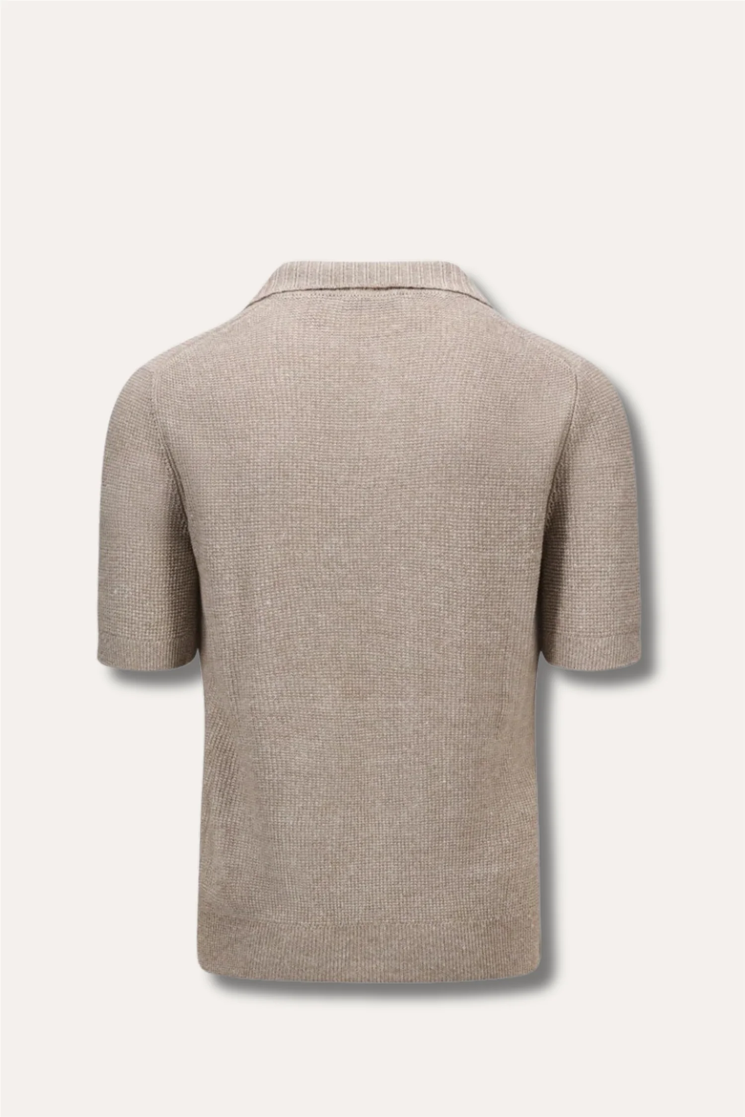 Cotton/Linen Chicco Di Riso Polo Short Sleeve Beige - Image 2