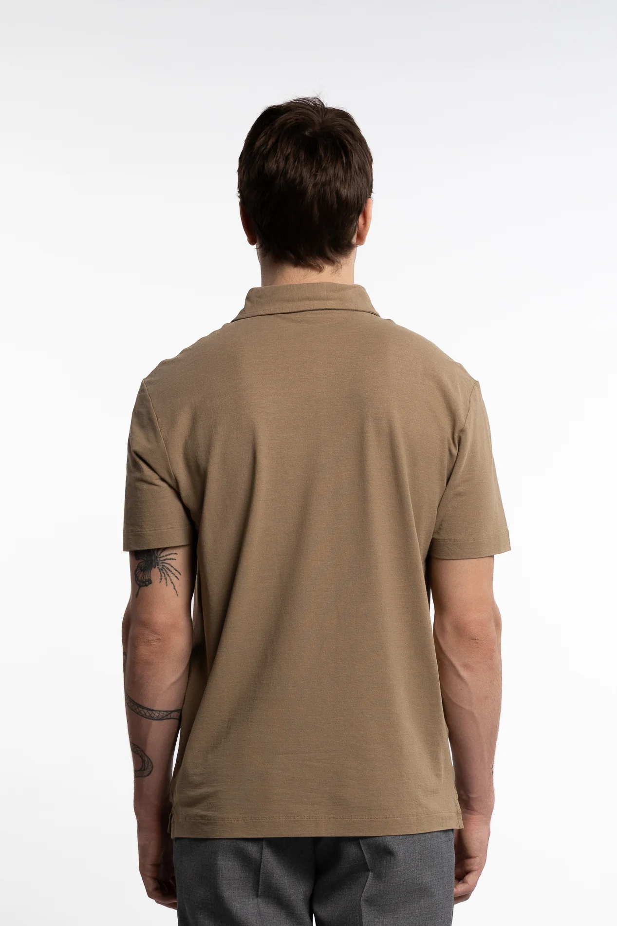 Ice Cotton Short Sleeve Polo Shirt Beige - Image 4
