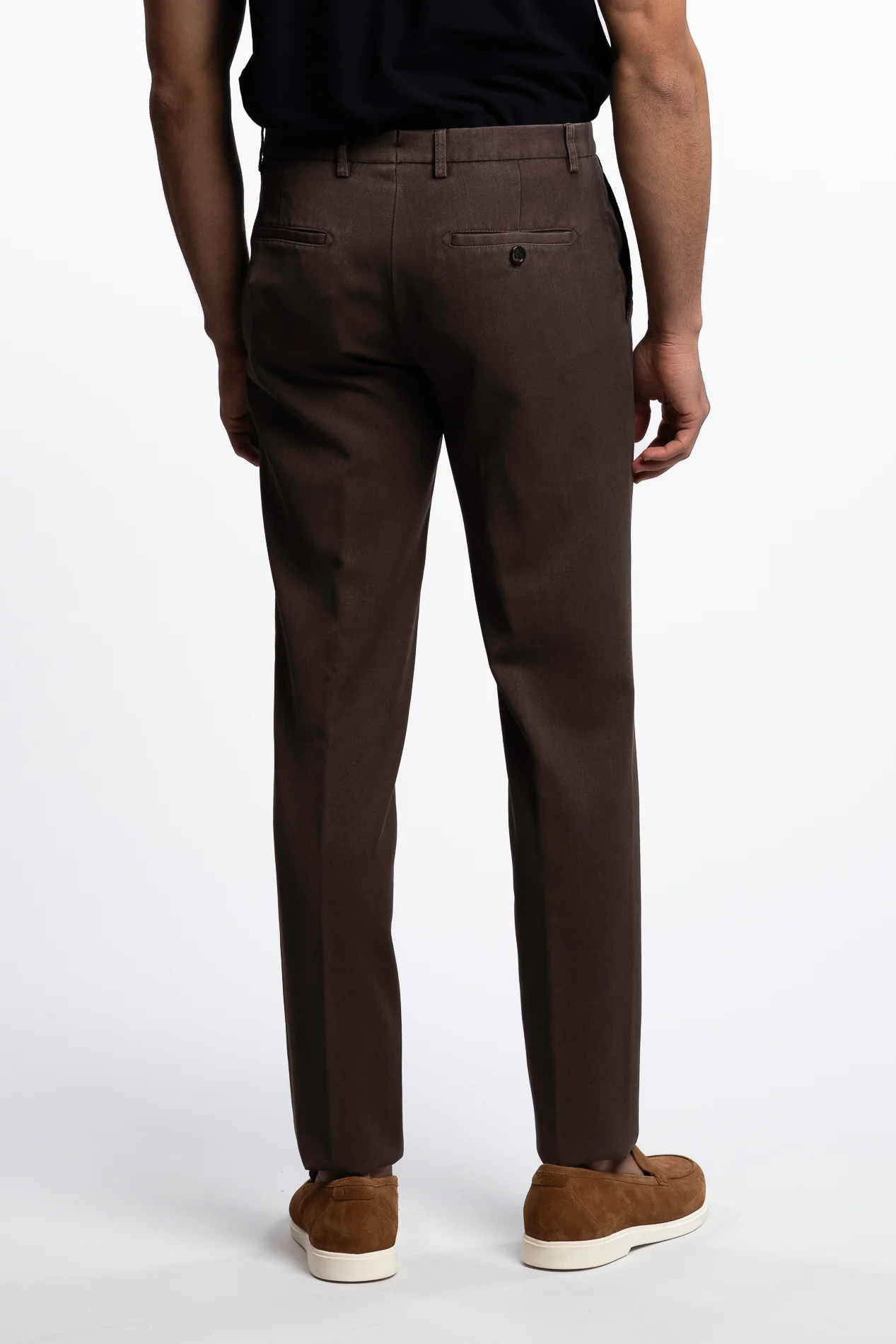 Vulcano Wool Dyed Chinos Brown - Image 3