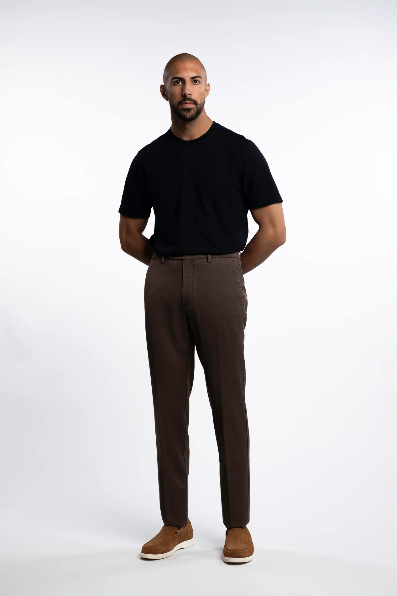 Vulcano Wool Dyed Chinos Brown - Image 4