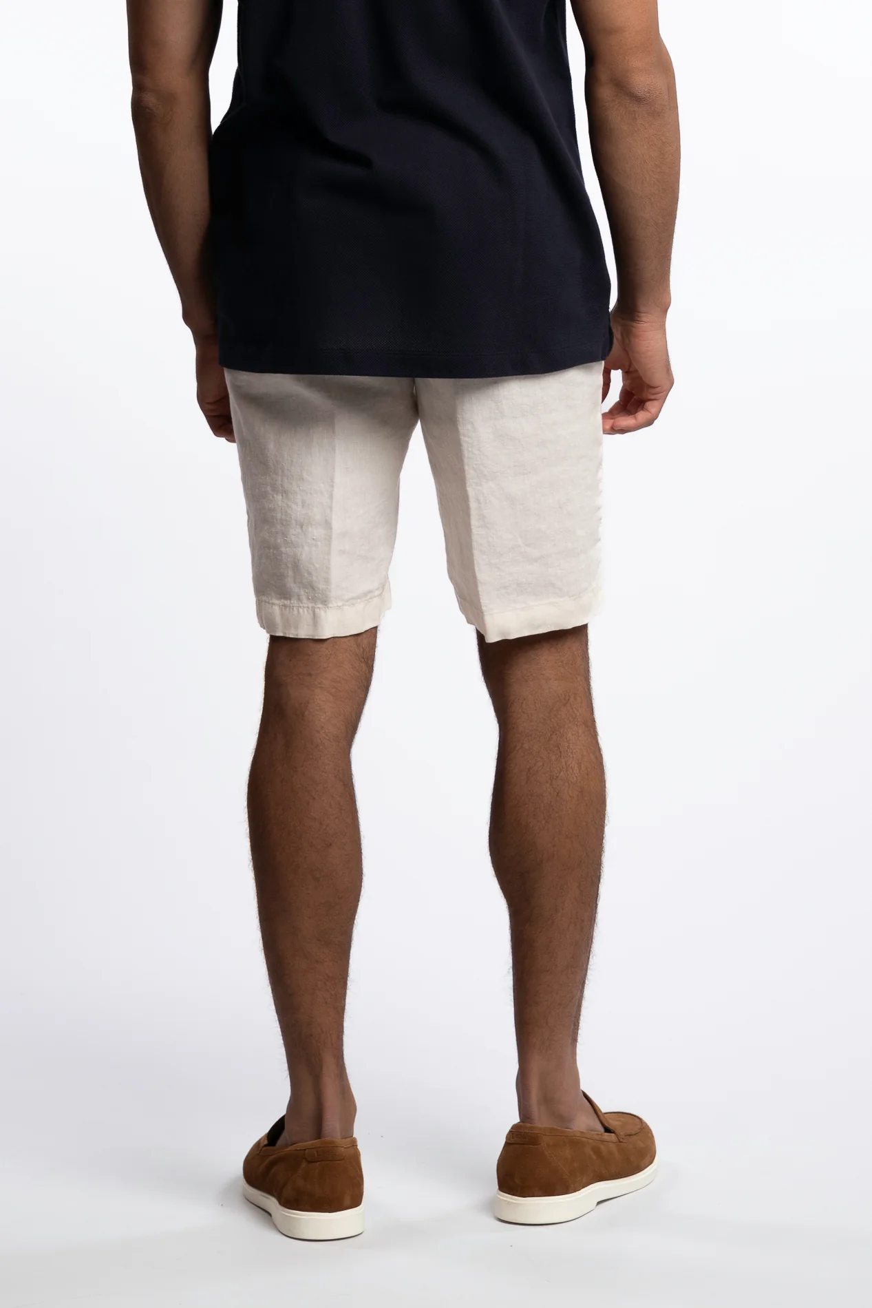 Linen Shorts Ecru - Image 3
