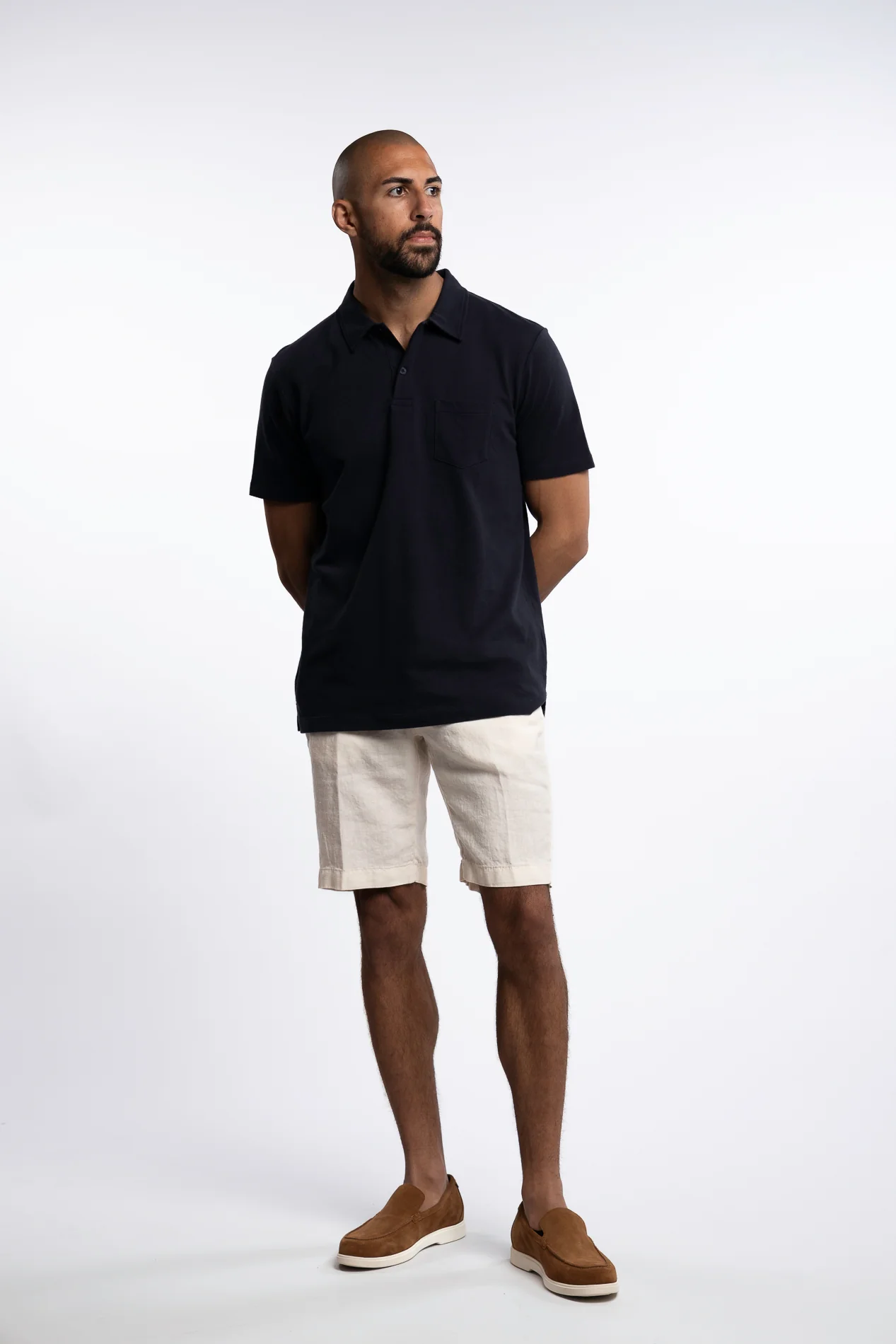 Linen Shorts Ecru - Image 5