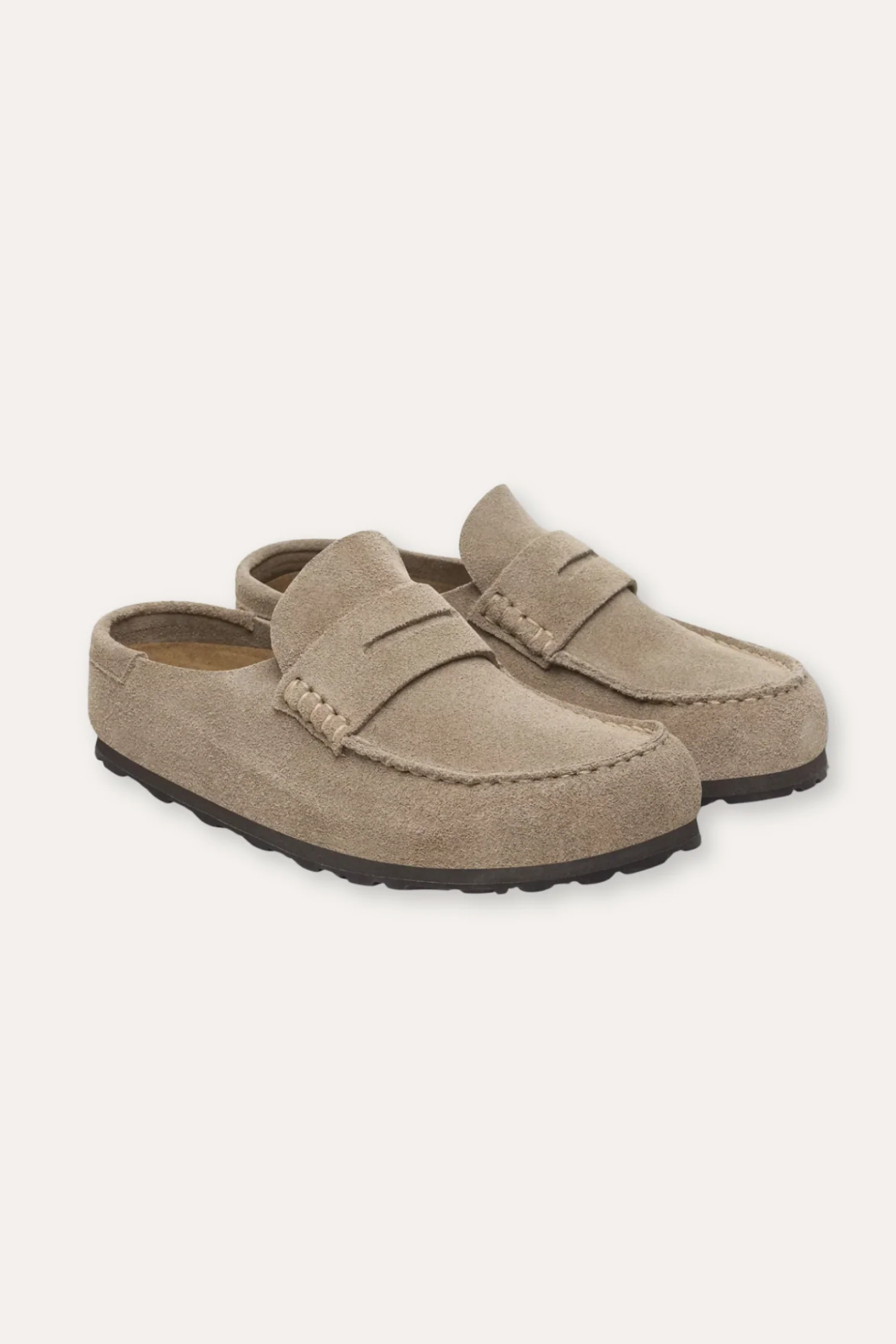 Men's Naples Wrapped Suede Leather Taupe - Image 2