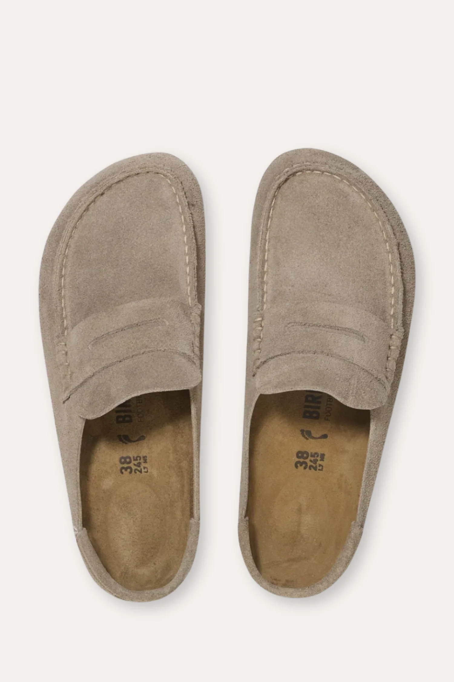 Men's Naples Wrapped Suede Leather Taupe - Image 4