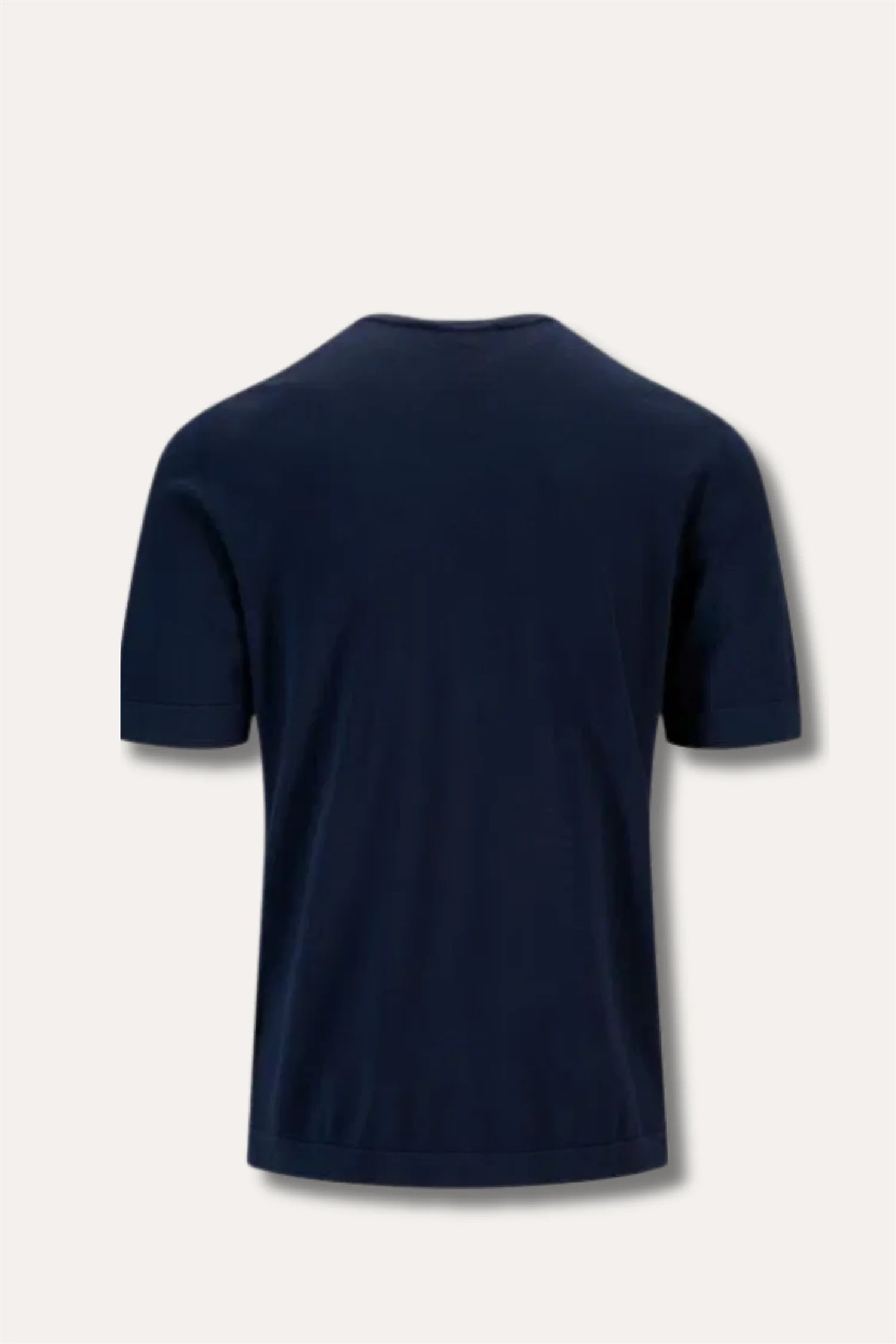 Crew Neck T-shirt Organic Cotton Navy - Image 2