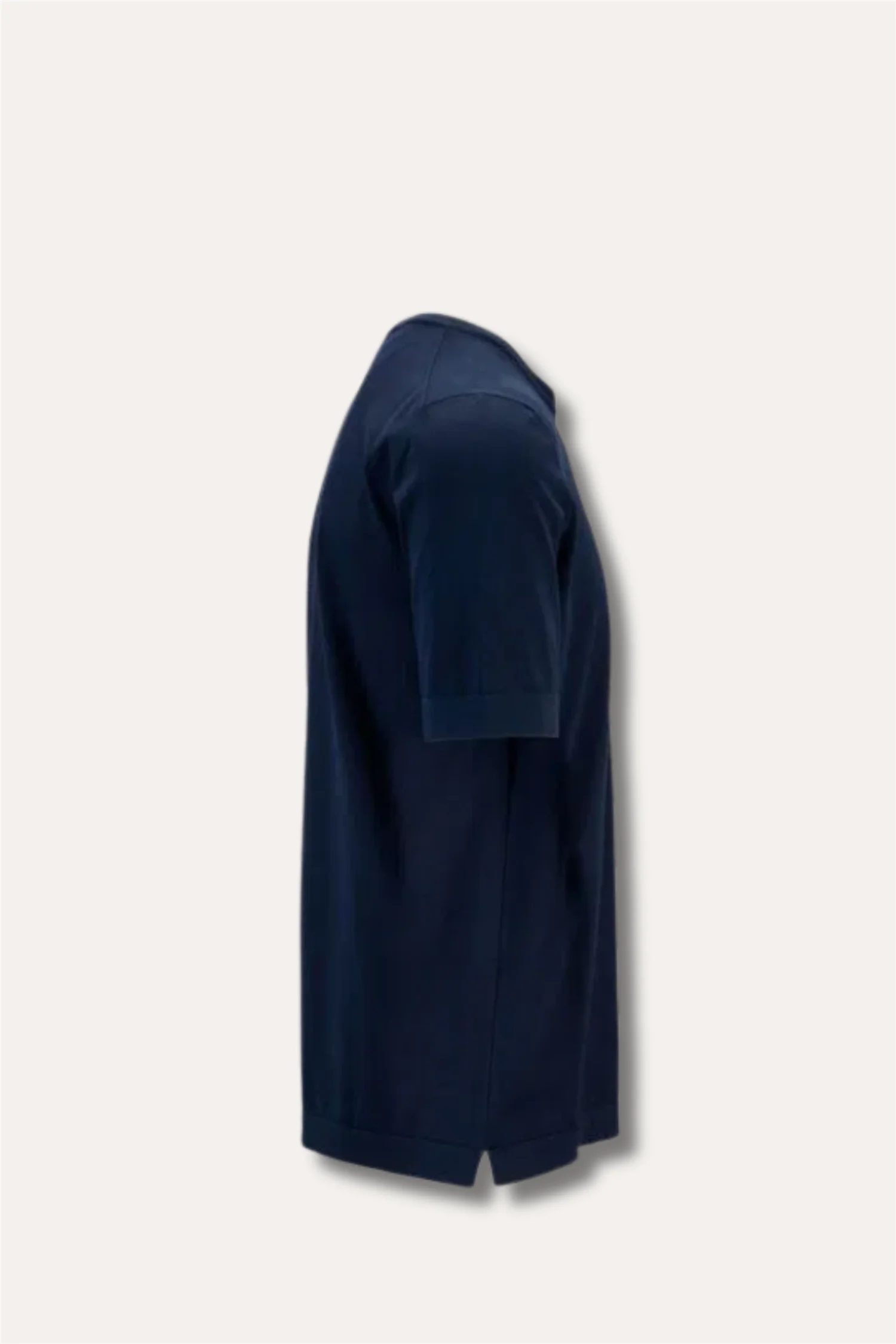 Crew Neck T-shirt Organic Cotton Navy - Image 3