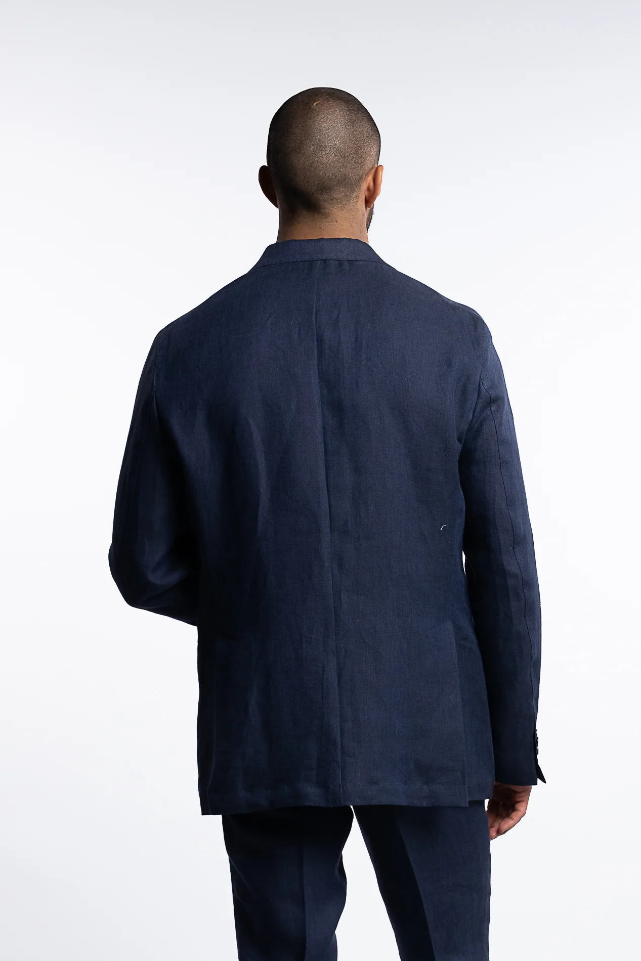 Ferry Regular Fit Soft Linen Blazer Navy - Image 3