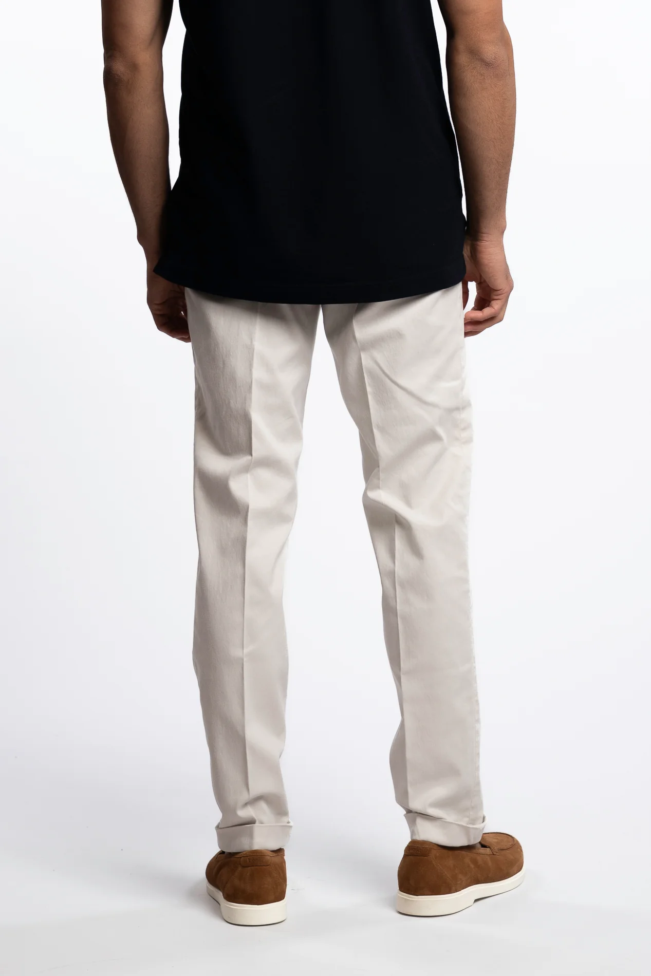 Cotton/Silk Chinos Ivory - Image 3