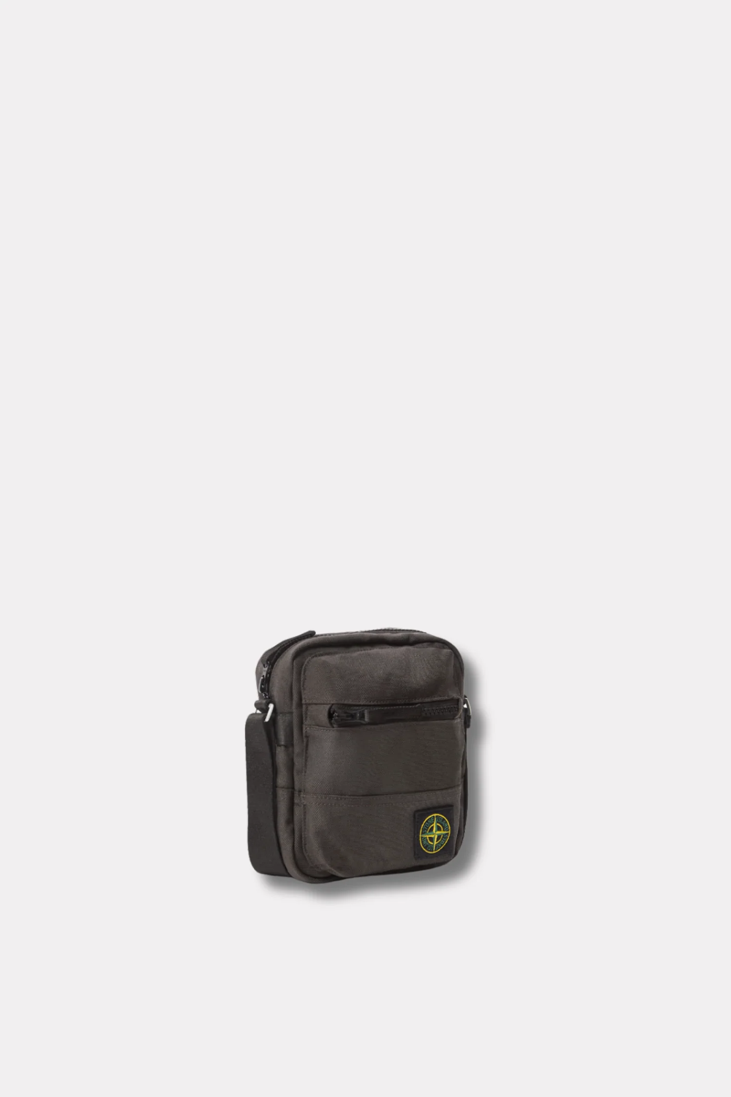 Pouch Bag With Multiple Pockets And Top Zip Fastening Lead Grey - Image 3