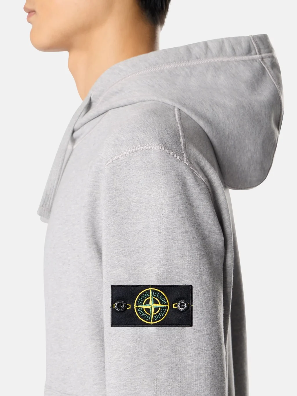 6100062 Organic Mélange Cotton Fleece Dust Grey Melange - Image 3