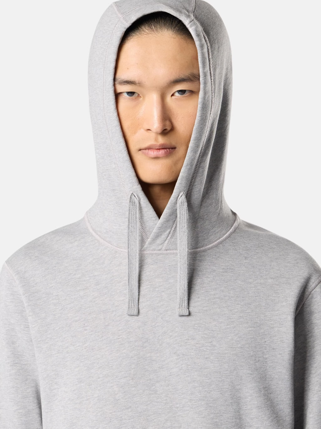 6100062 Organic Mélange Cotton Fleece Dust Grey Melange - Image 4
