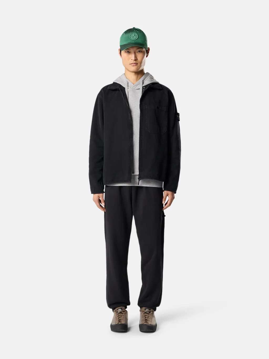 6100062 Organic Mélange Cotton Fleece Dust Grey Melange - Image 7