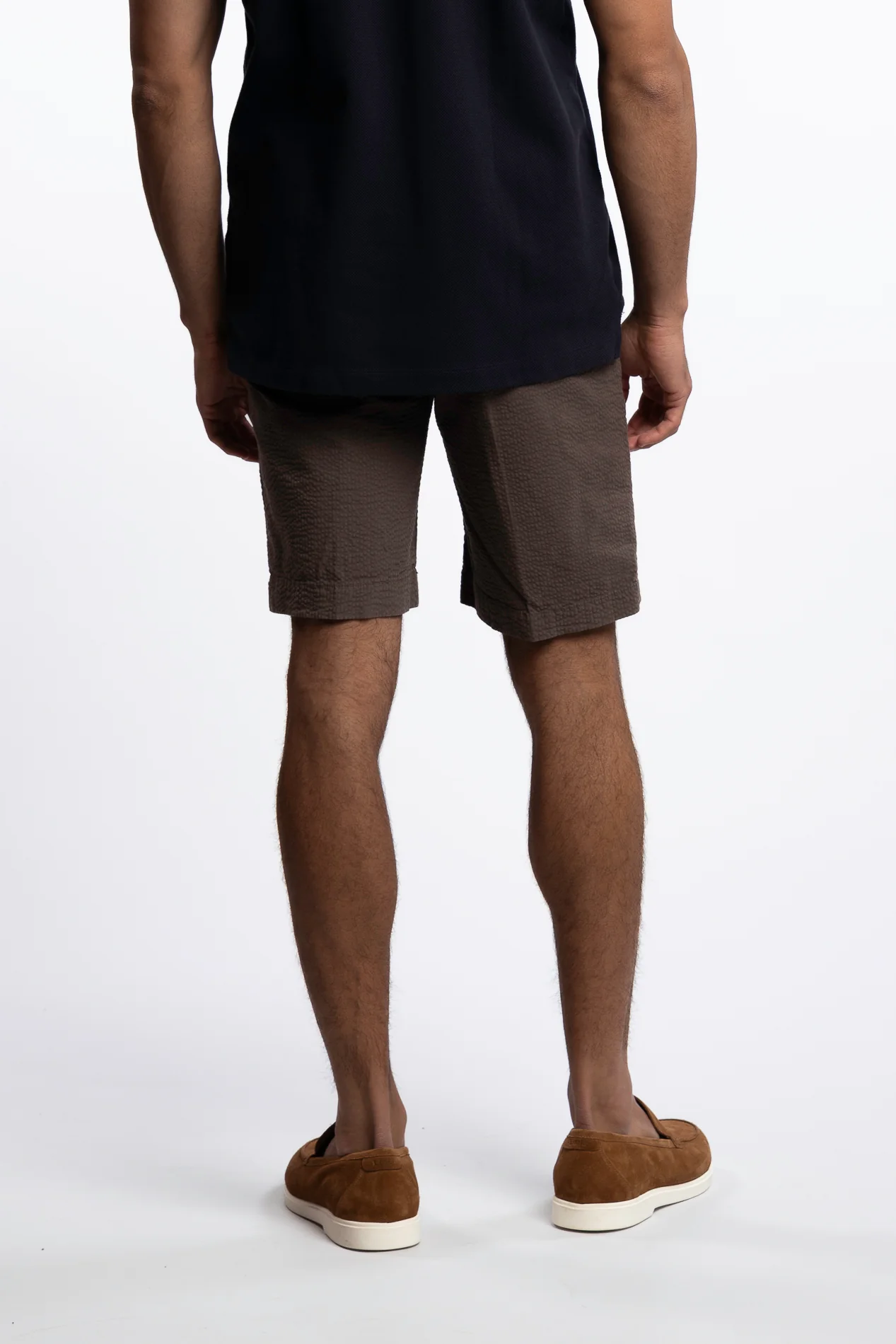 Seersucker Shorts Brown - Image 3