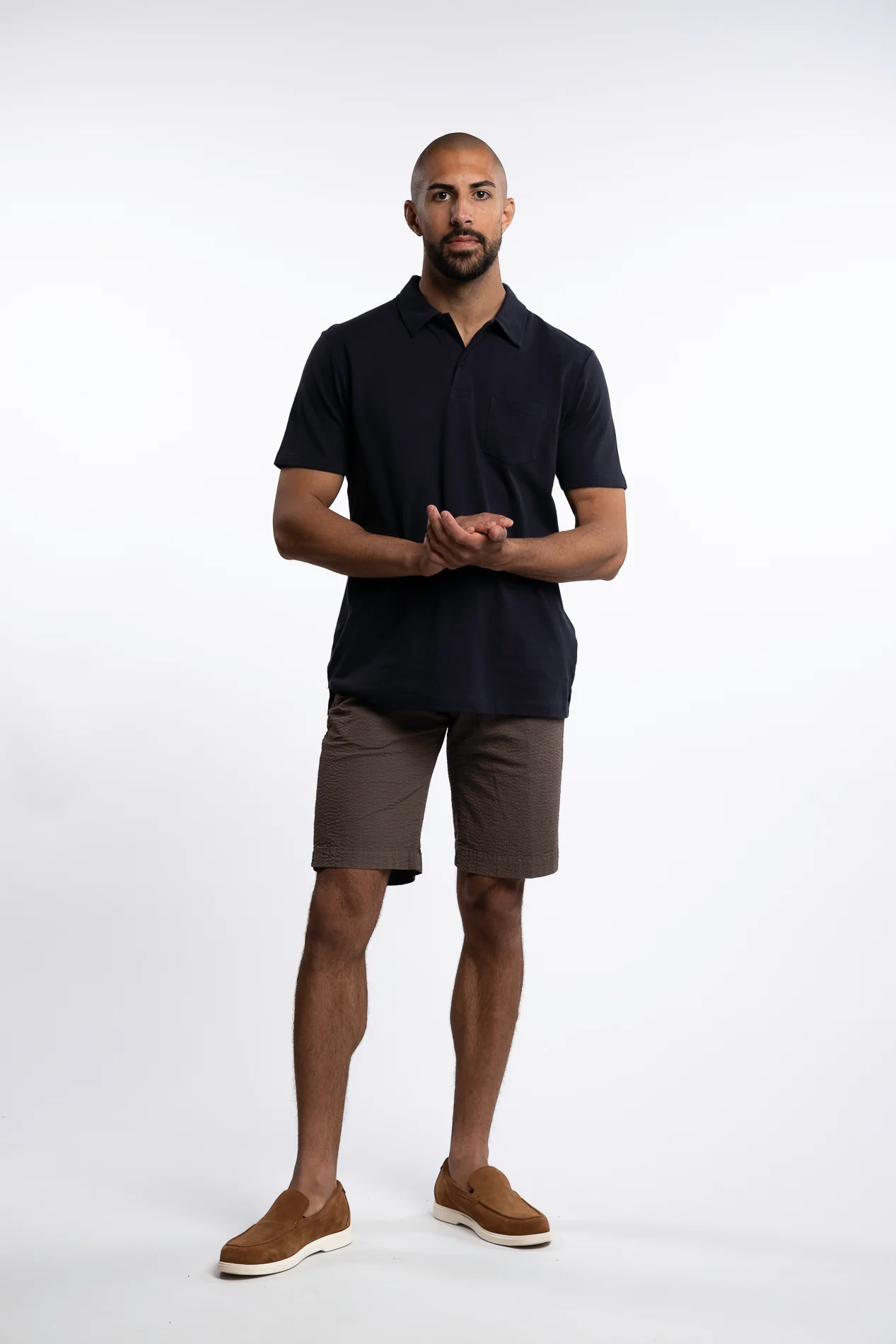 Seersucker Shorts Brown - Image 5