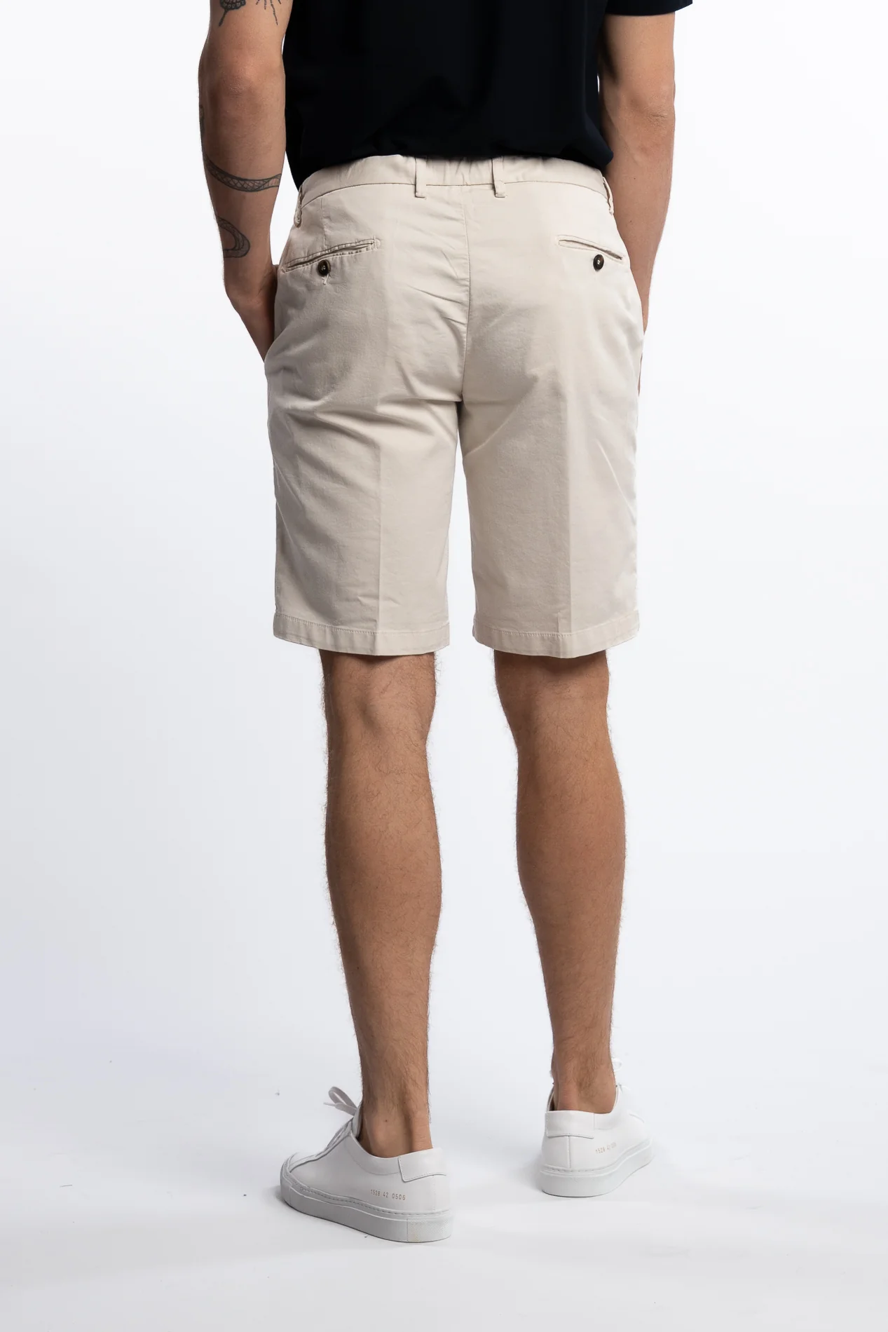 Cotton/Elastan Shorts Beige - Image 3