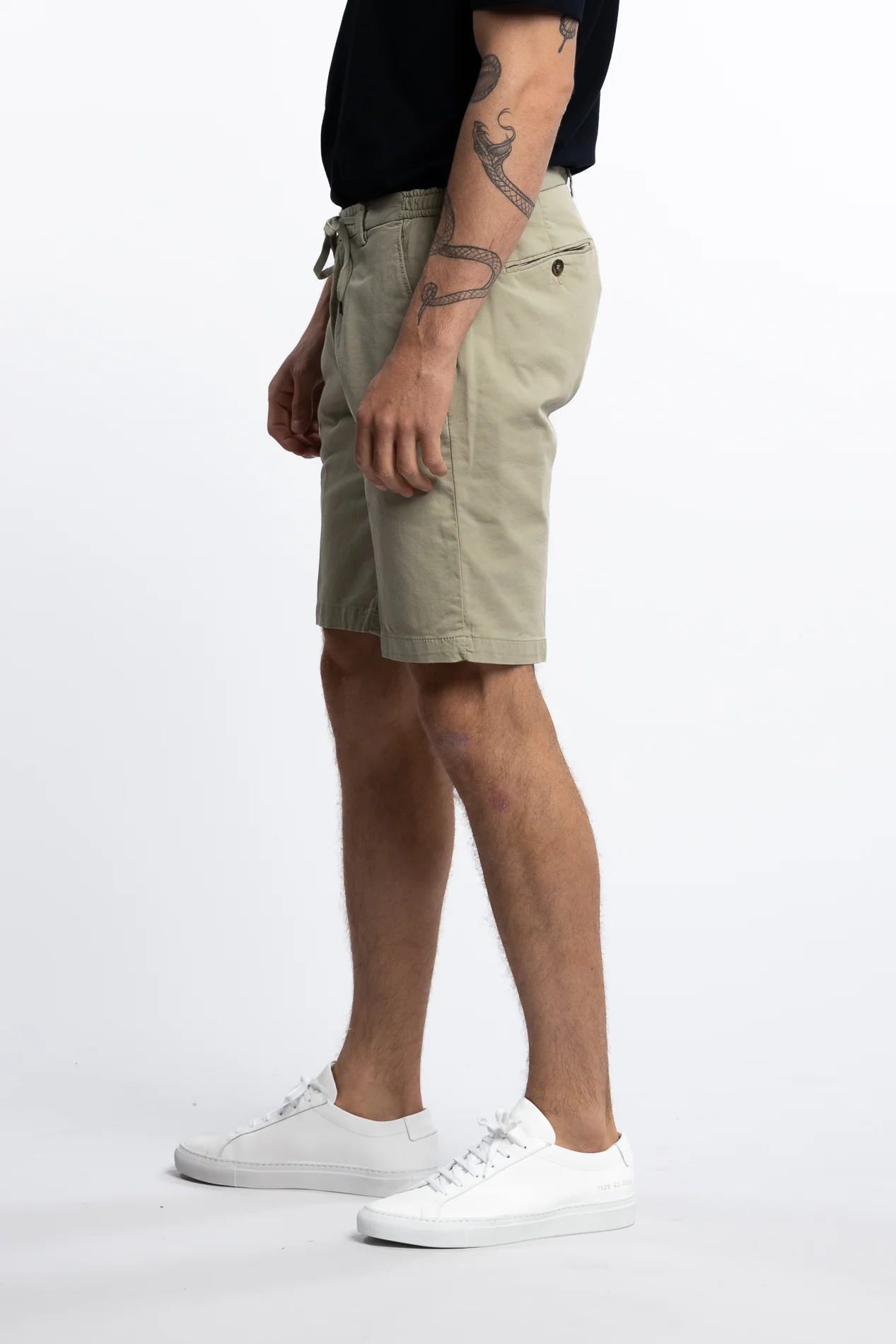 Cotton/Elastan Shorts Light Green - Image 2