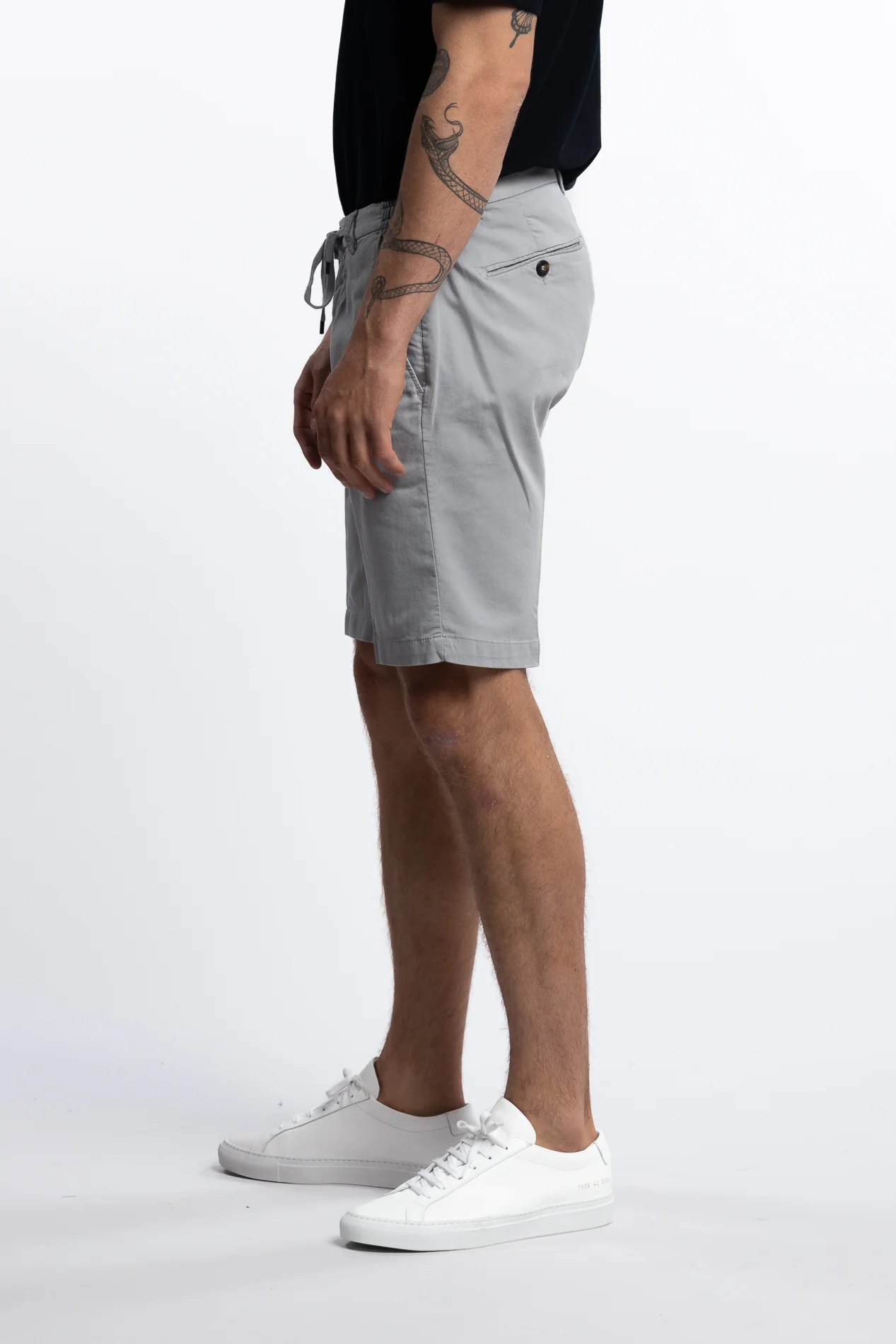Cotton/Elastan Shorts Light Grey - Image 2